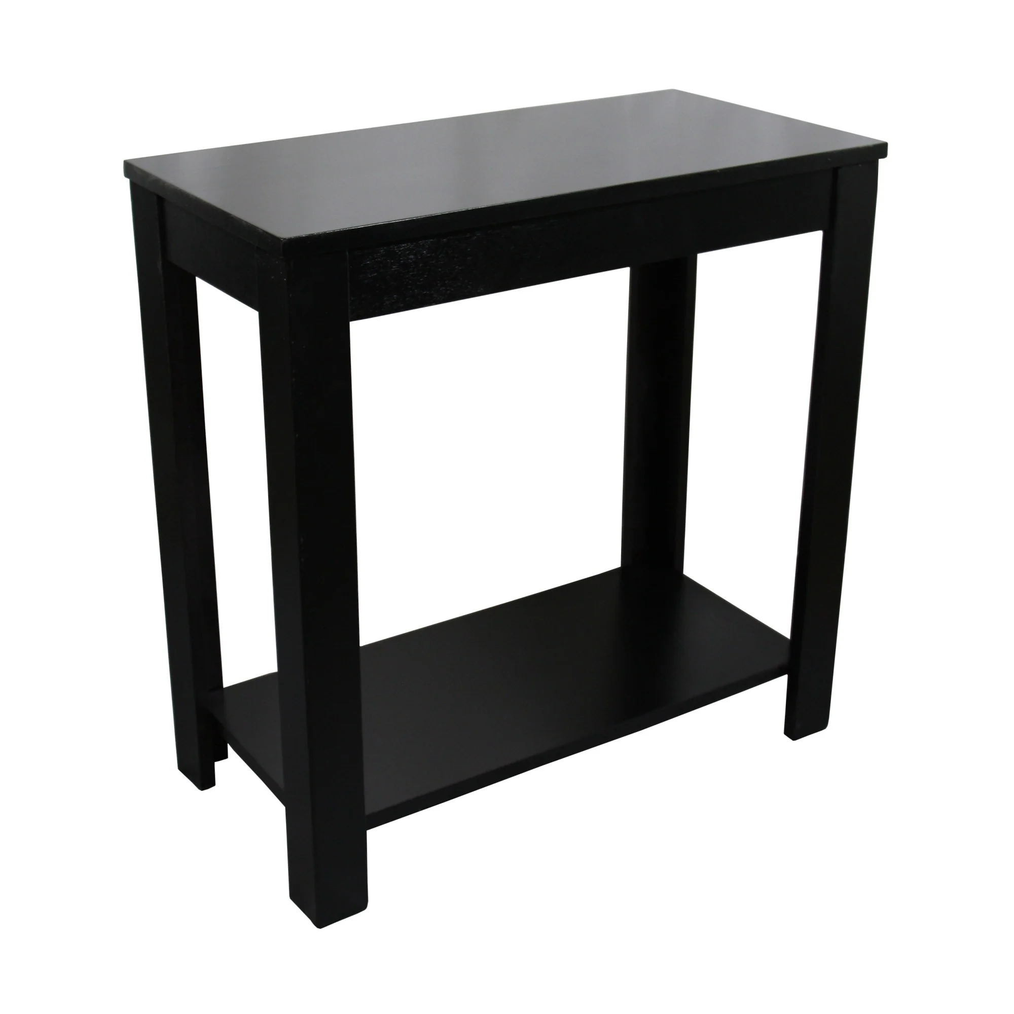24" Black End Table With Shelf By Homeroots