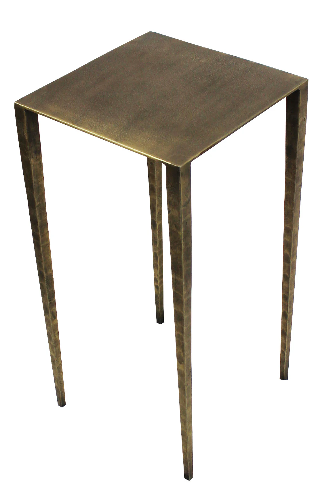24" Brass Iron Square End Table By Homeroots