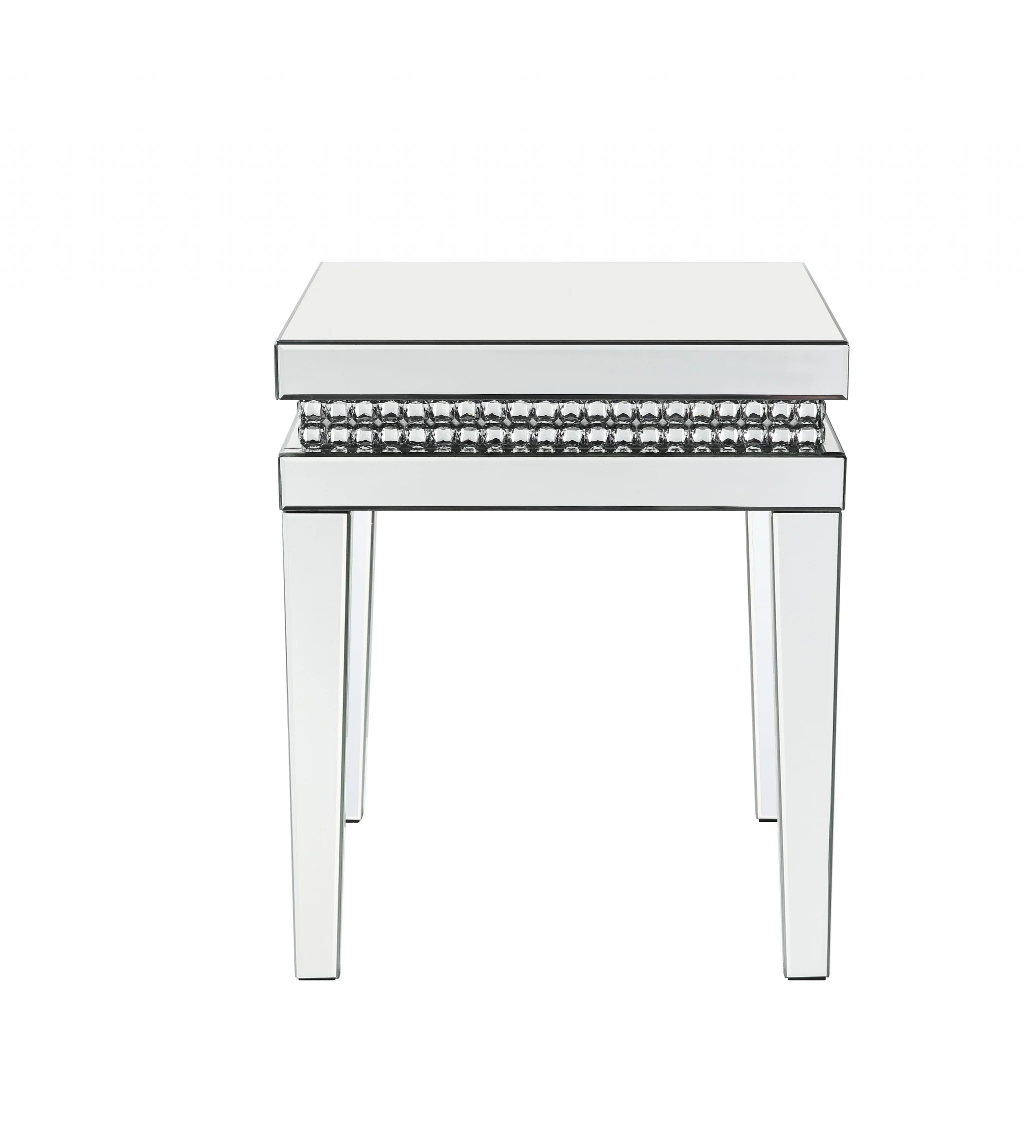 24" Silver Mirrored Square End Table By Homeroots - Image 2