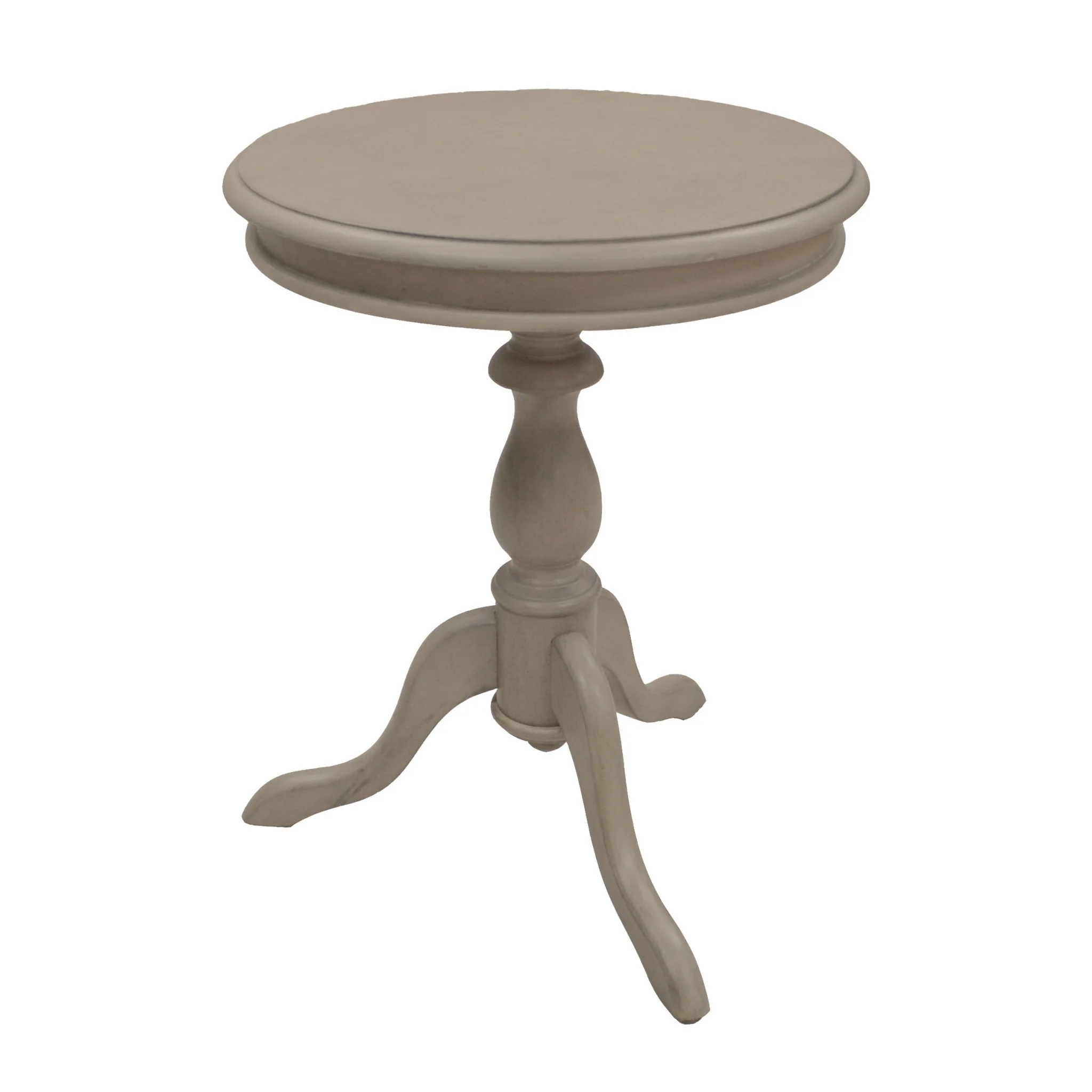 25" Taupe Gray Manufactured Wood Round End Table By Homeroots