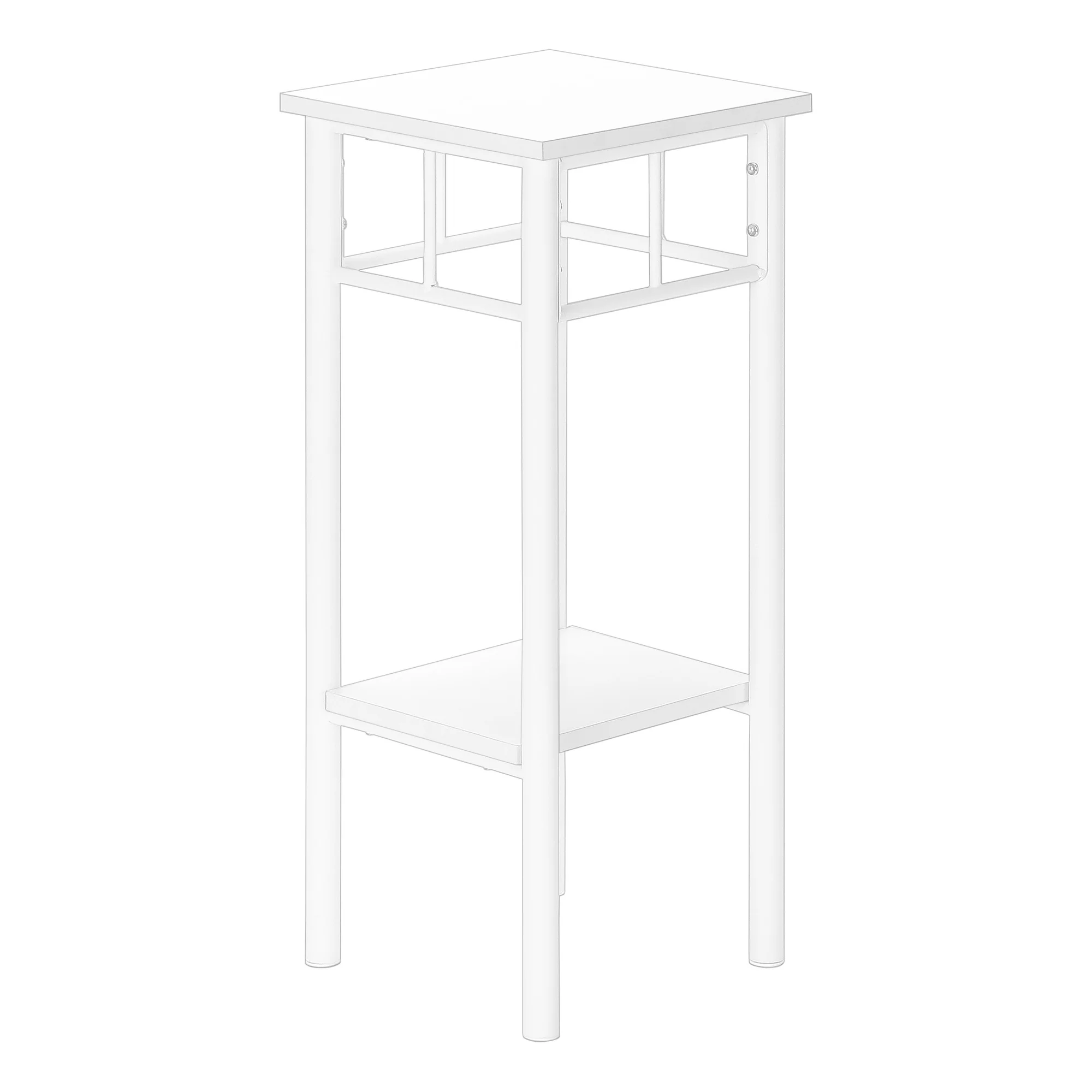 28" White End Table With Shelf By Homeroots