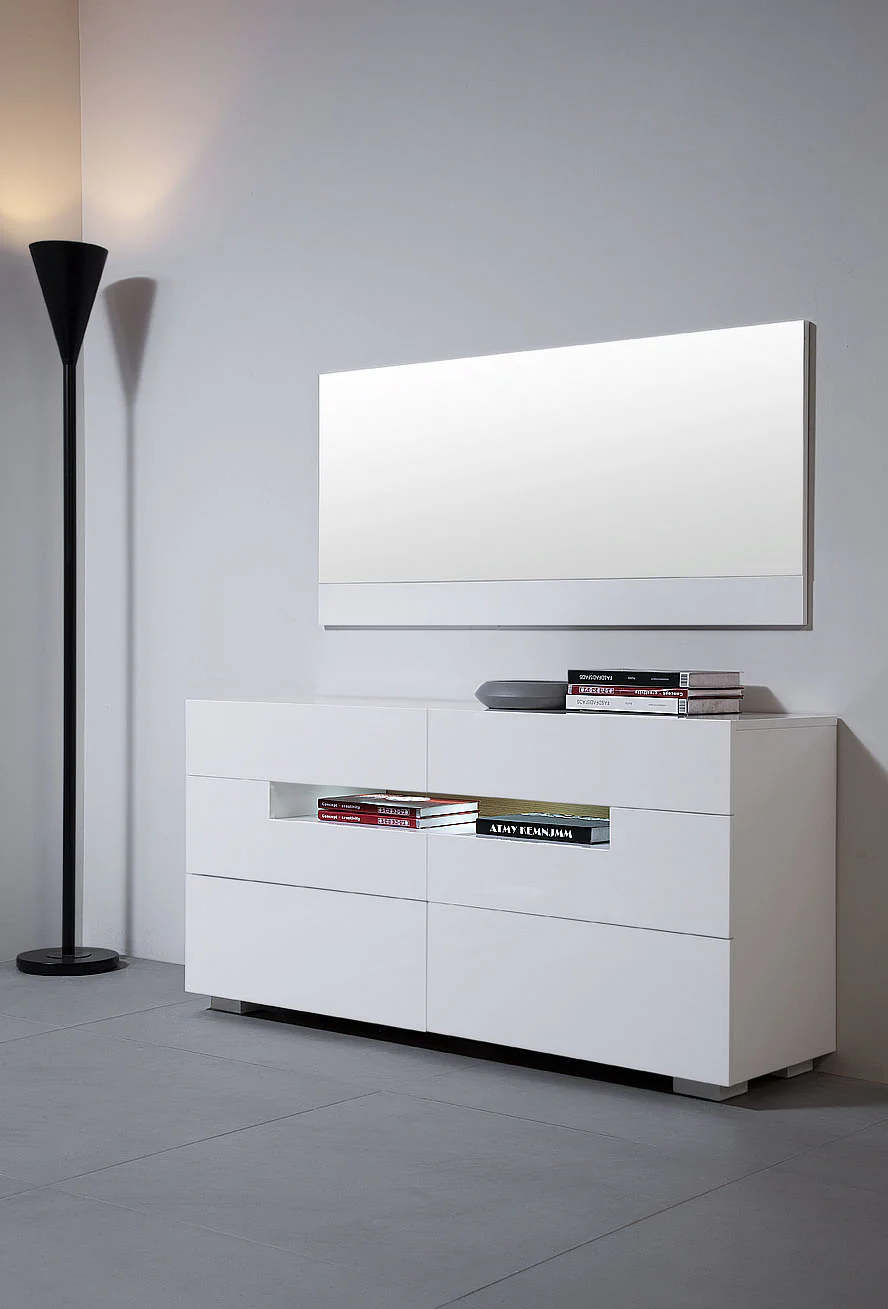 28' White Mdf Dresser By Homeroots