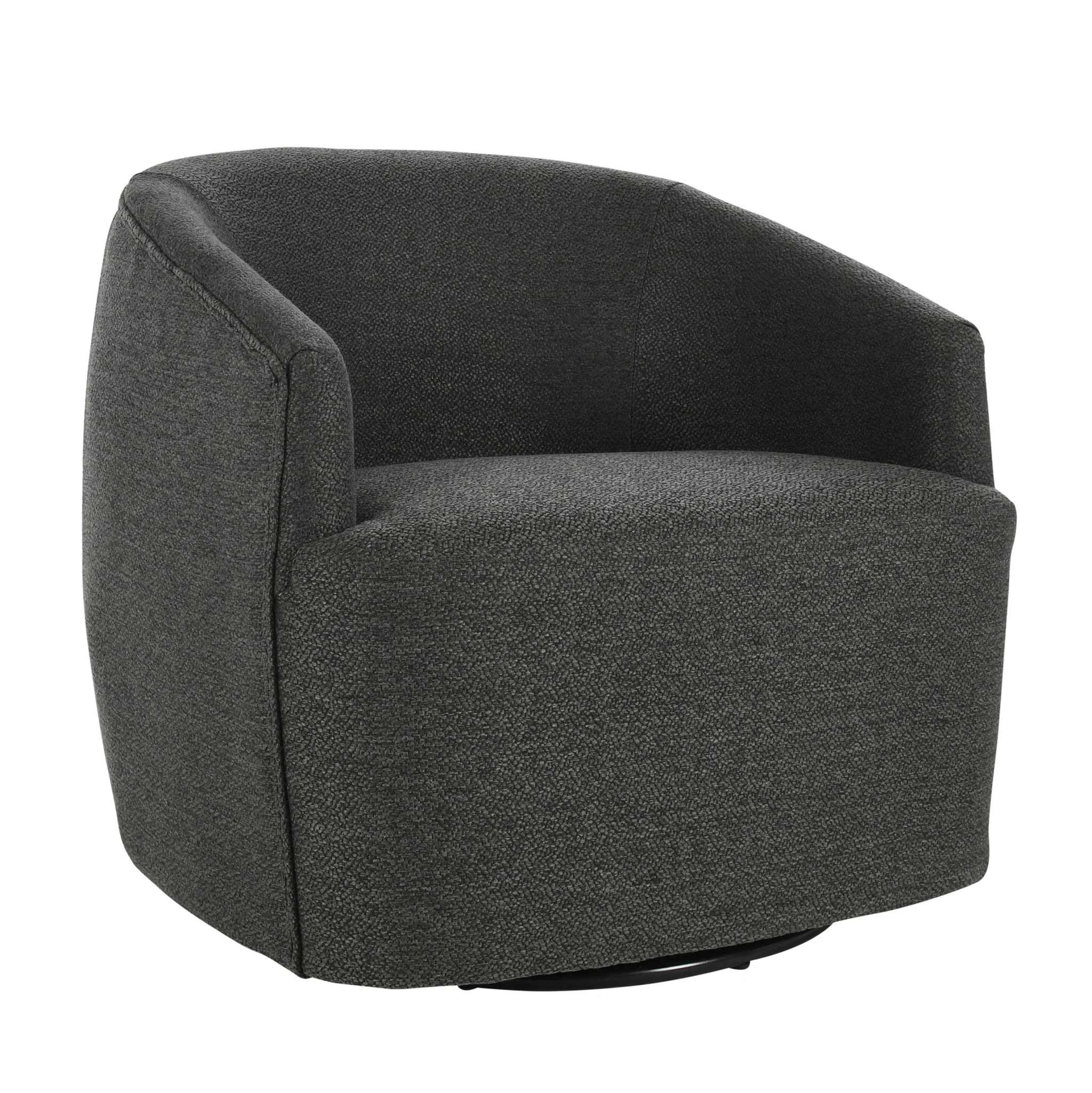 29" Gray Polyester Swivel Side Chair By Homeroots
