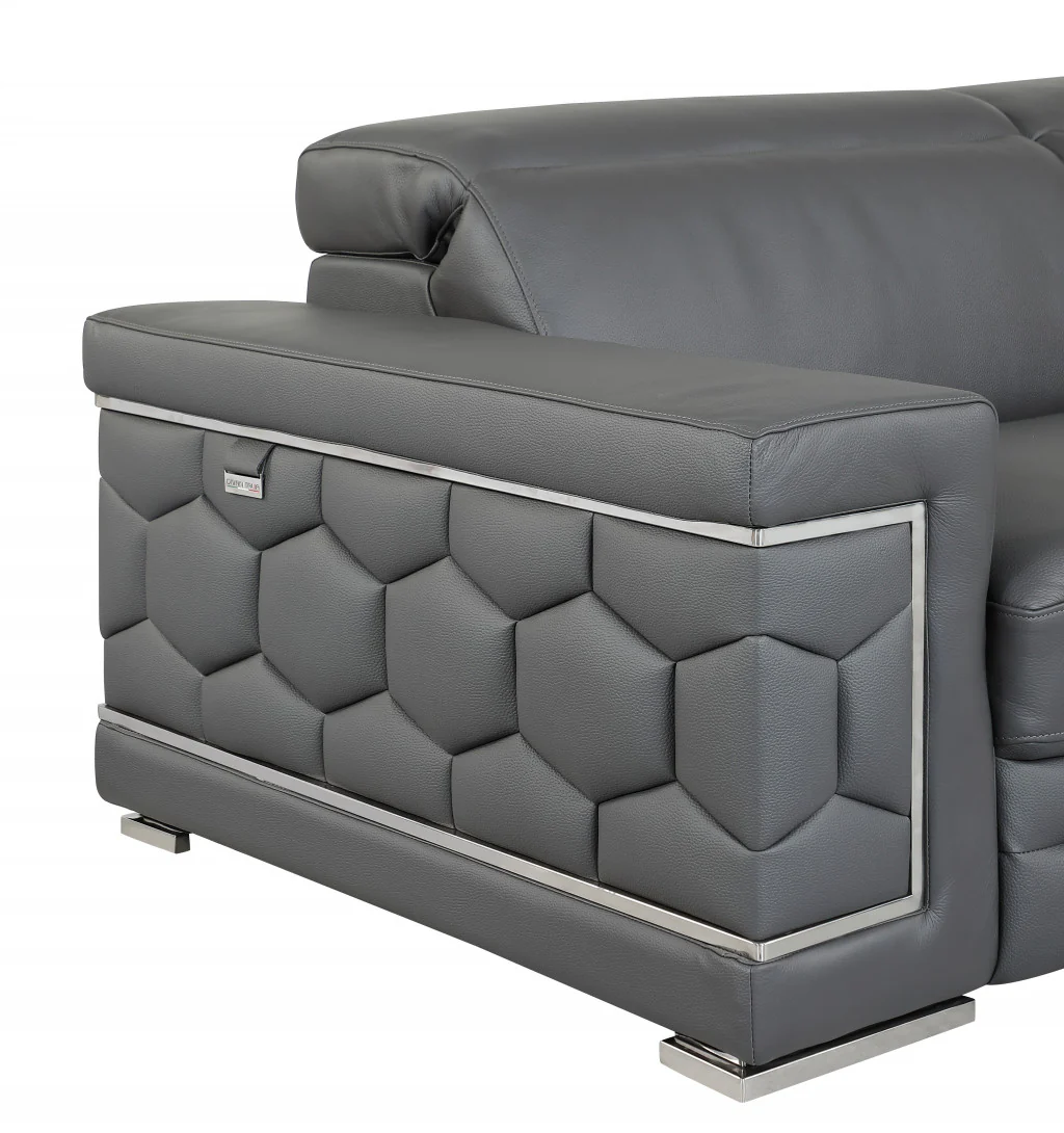 29" to 38" Sturdy Dark Gray Chair By Homeroots - Image 5