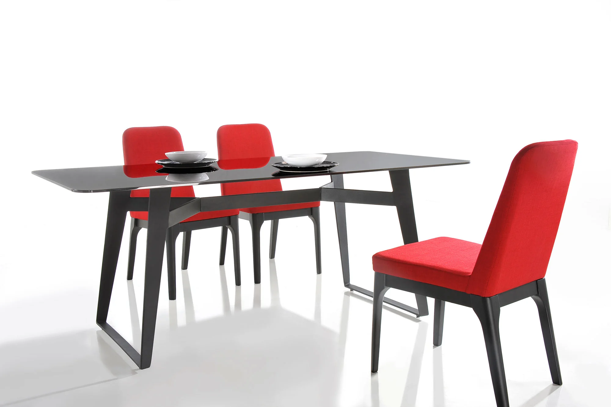 30" Black Glass Dining Table By Homeroots