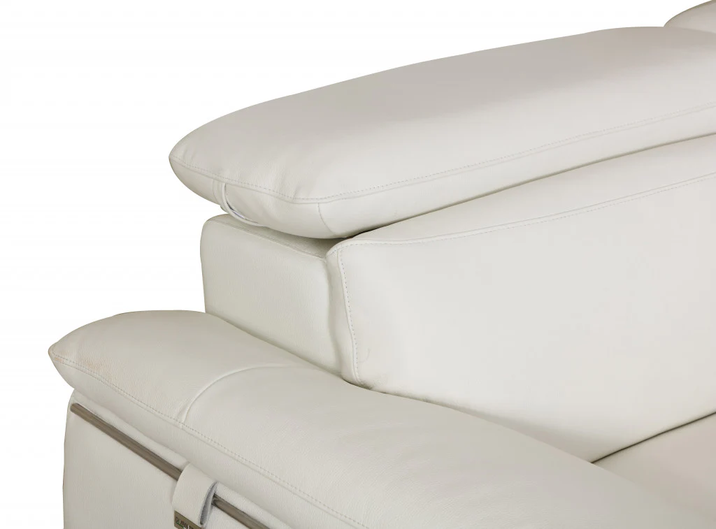 31" White Fashionable Leather Chair By Homeroots - Image 4
