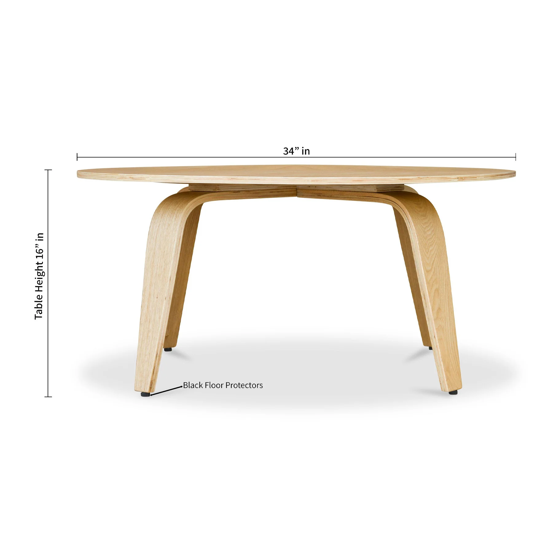 34" Natural Round Coffee Table By Homeroots - Image 8