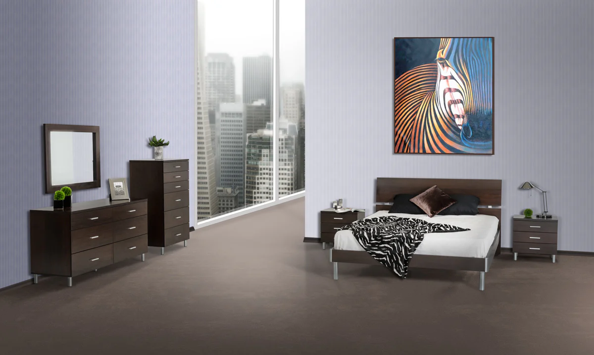 39" Wenge MDF and Glass Mirror By Homeroots - Image 2