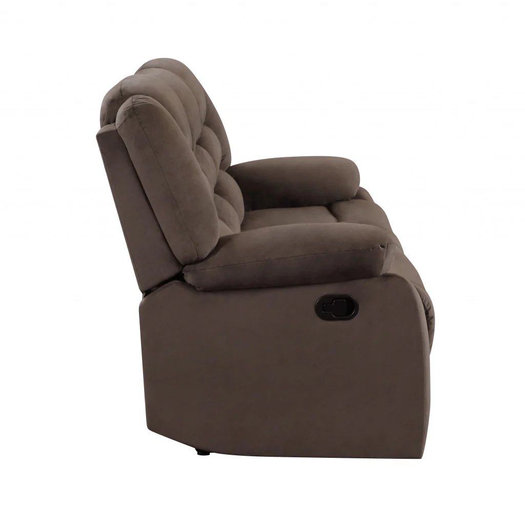 40" Contemporary Brown Fabric Loveseat By Homeroots - Image 5