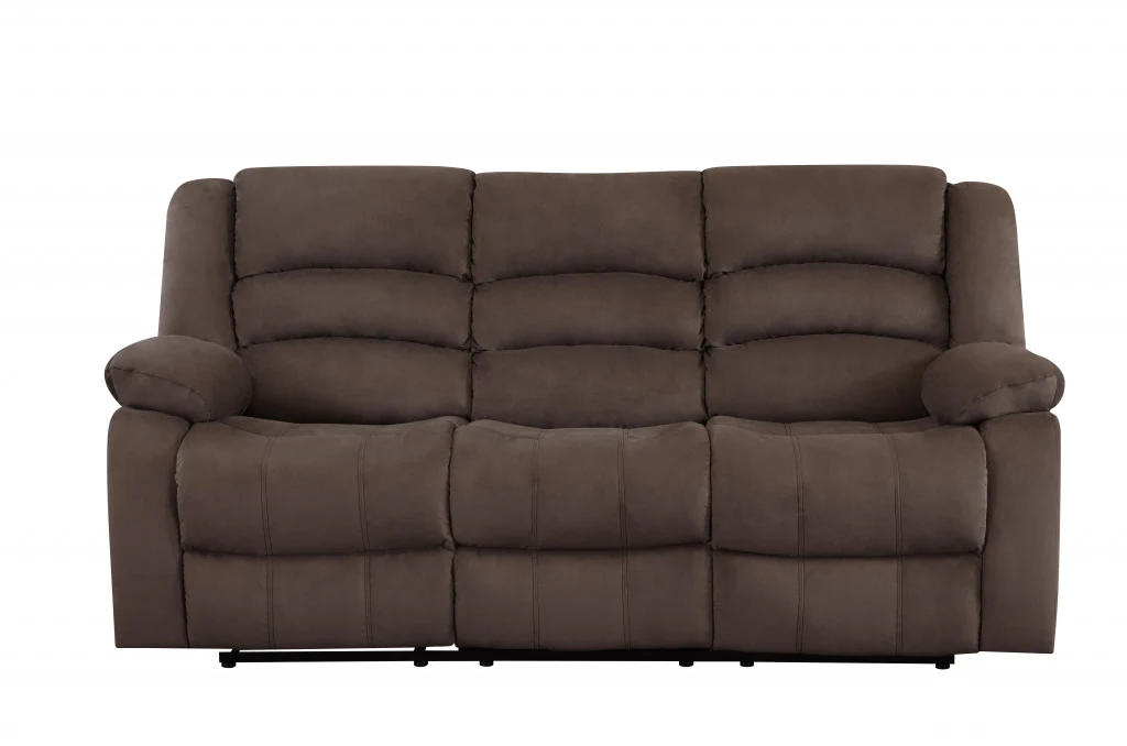 40" Contemporary Brown Fabric Sofa By Homeroots