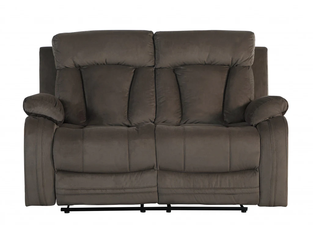 40" Modern Brown Fabric Loveseat By Homeroots