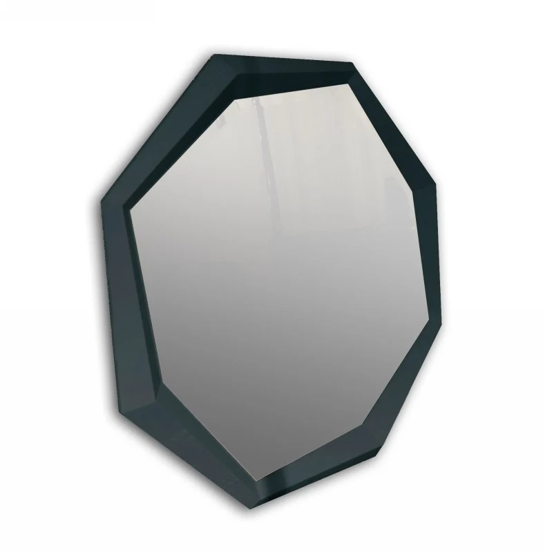 47" Black Crocodile Lacquer Mirror By Homeroots