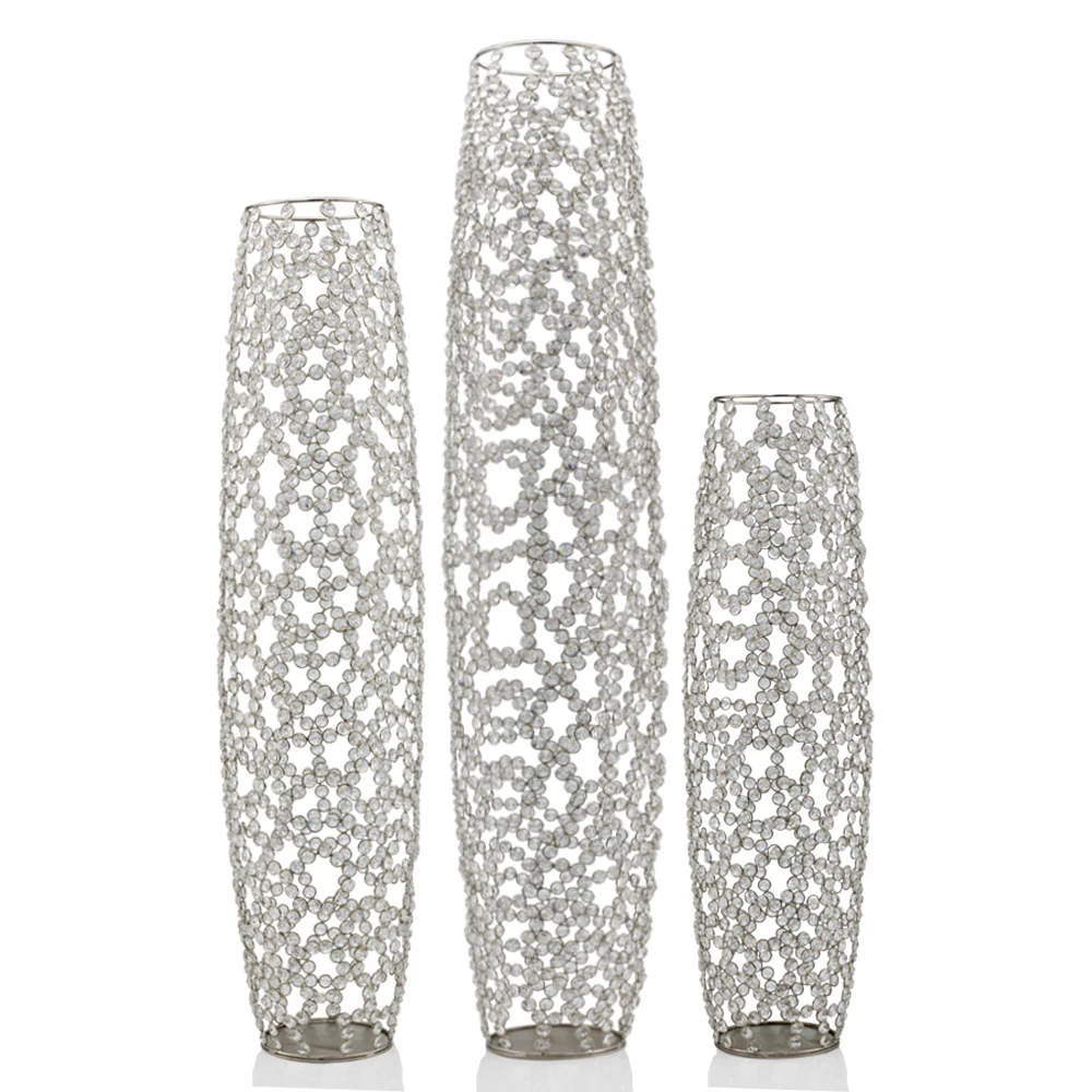 47" Bling Faux Crystal Abstract Twigs Barrel Floor Vase By Homeroots - Image 2