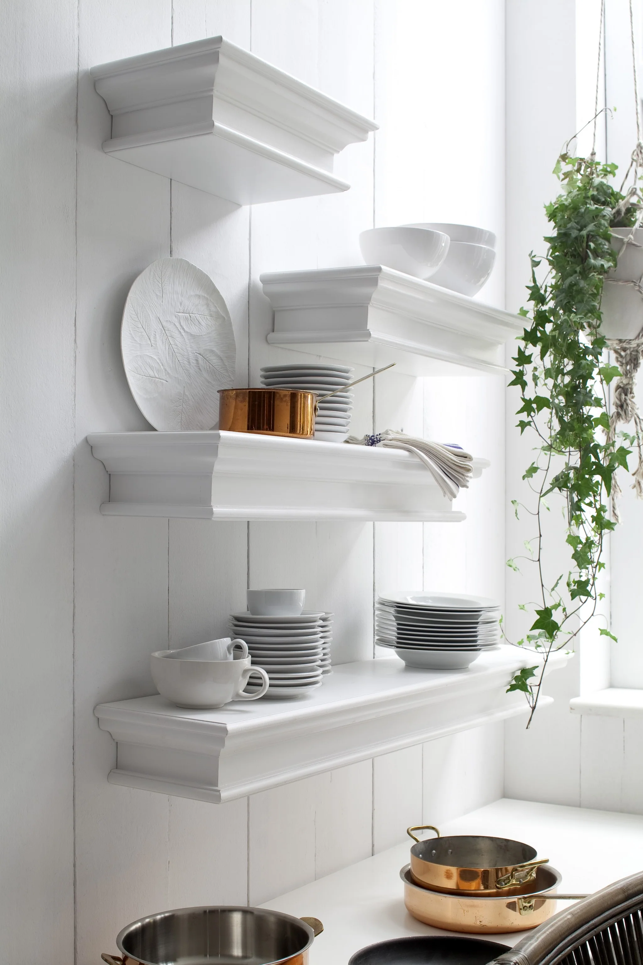 47" Classic White XL Floating Wall Shelf By Homeroots - Image 6