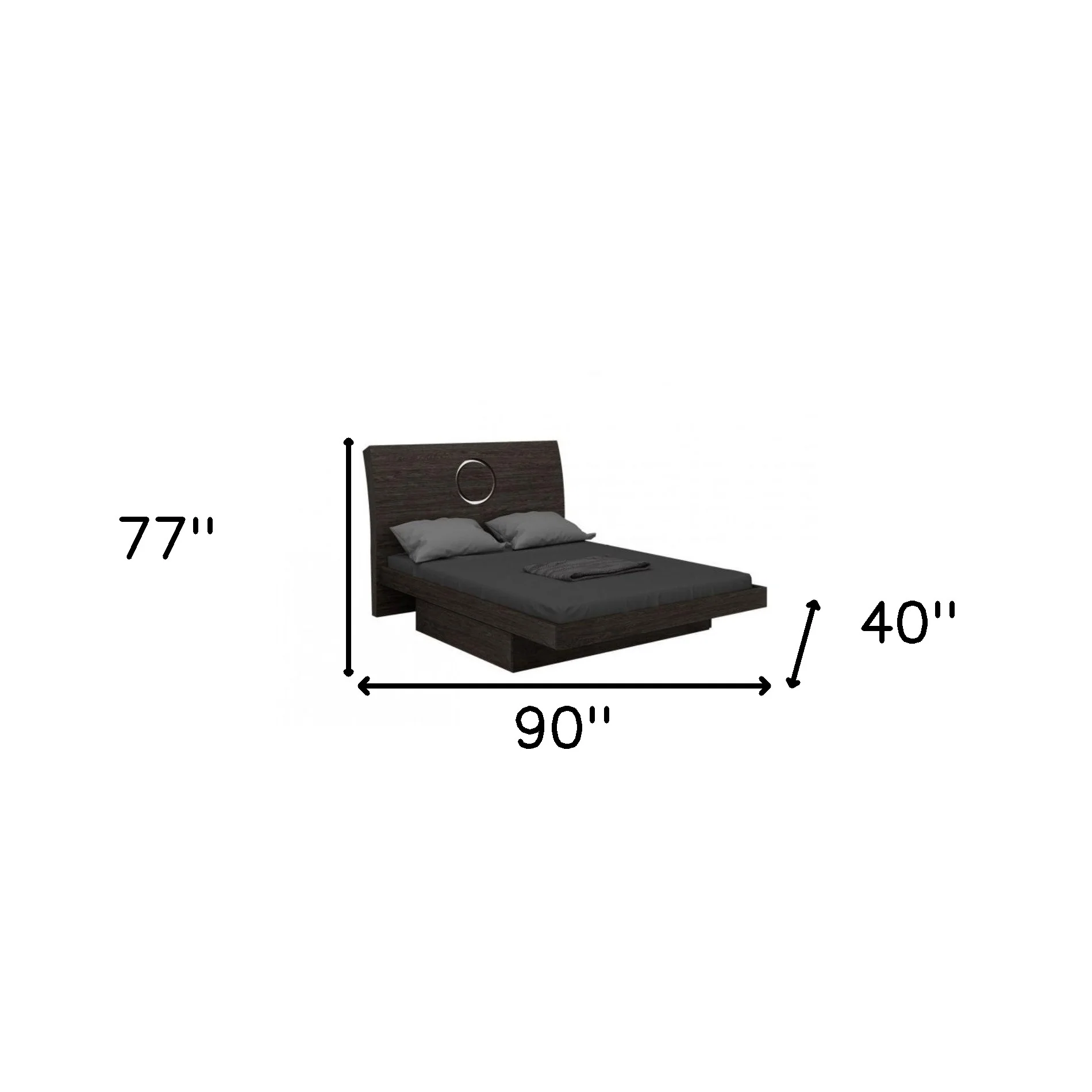 4Pc Eastern King Modern Gray High Gloss Bedroom Set By Homeroots - Image 3