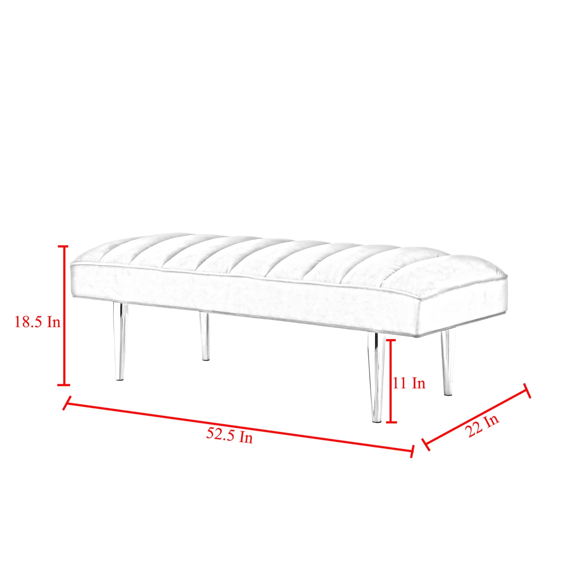 53" Purple And Silver Upholstered Velvet Bench By Homeroots - Image 8