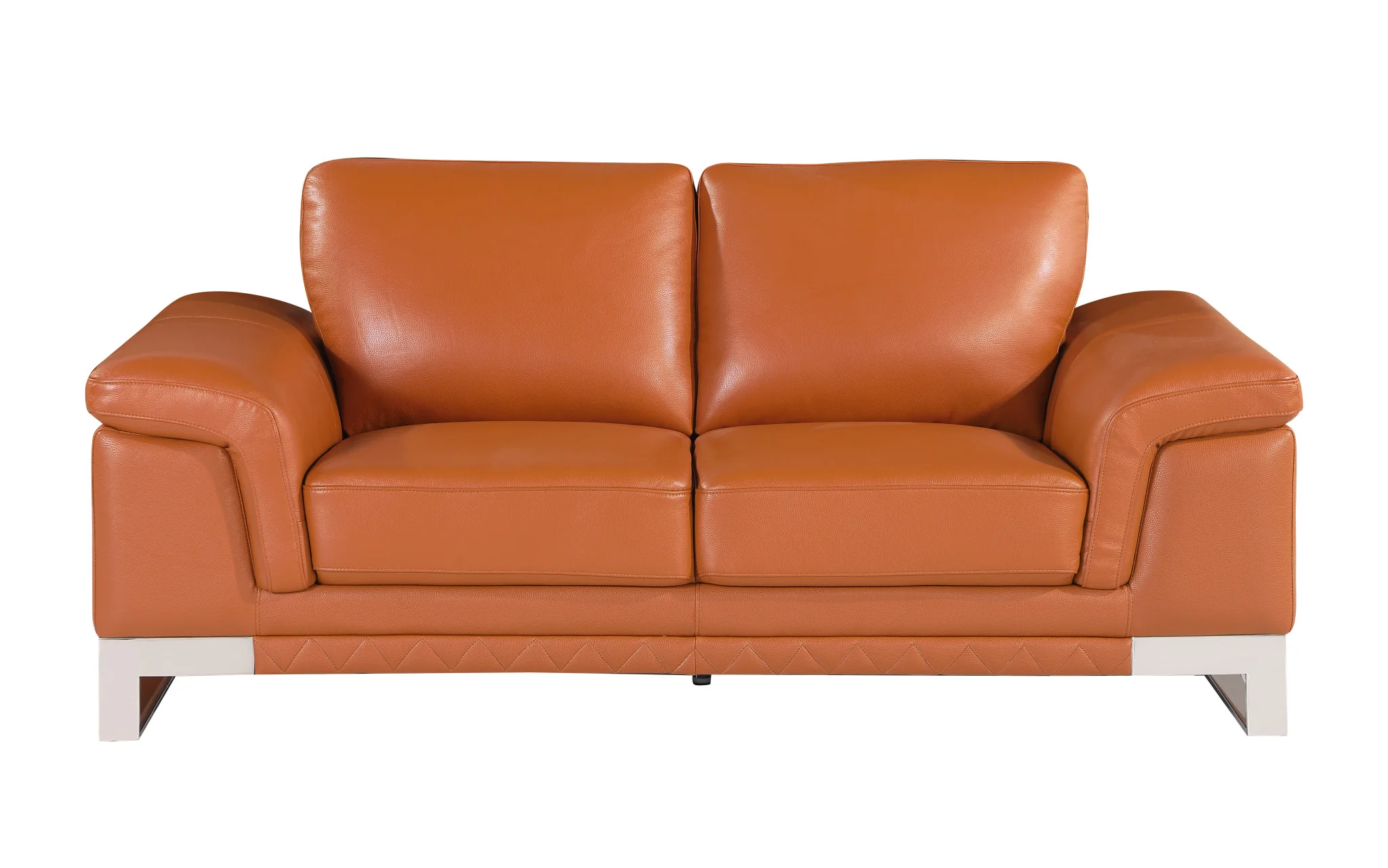 73'" X 39'" X 32'" Modern Camel Leather Sofa And Loveseat By Homeroots - Image 7
