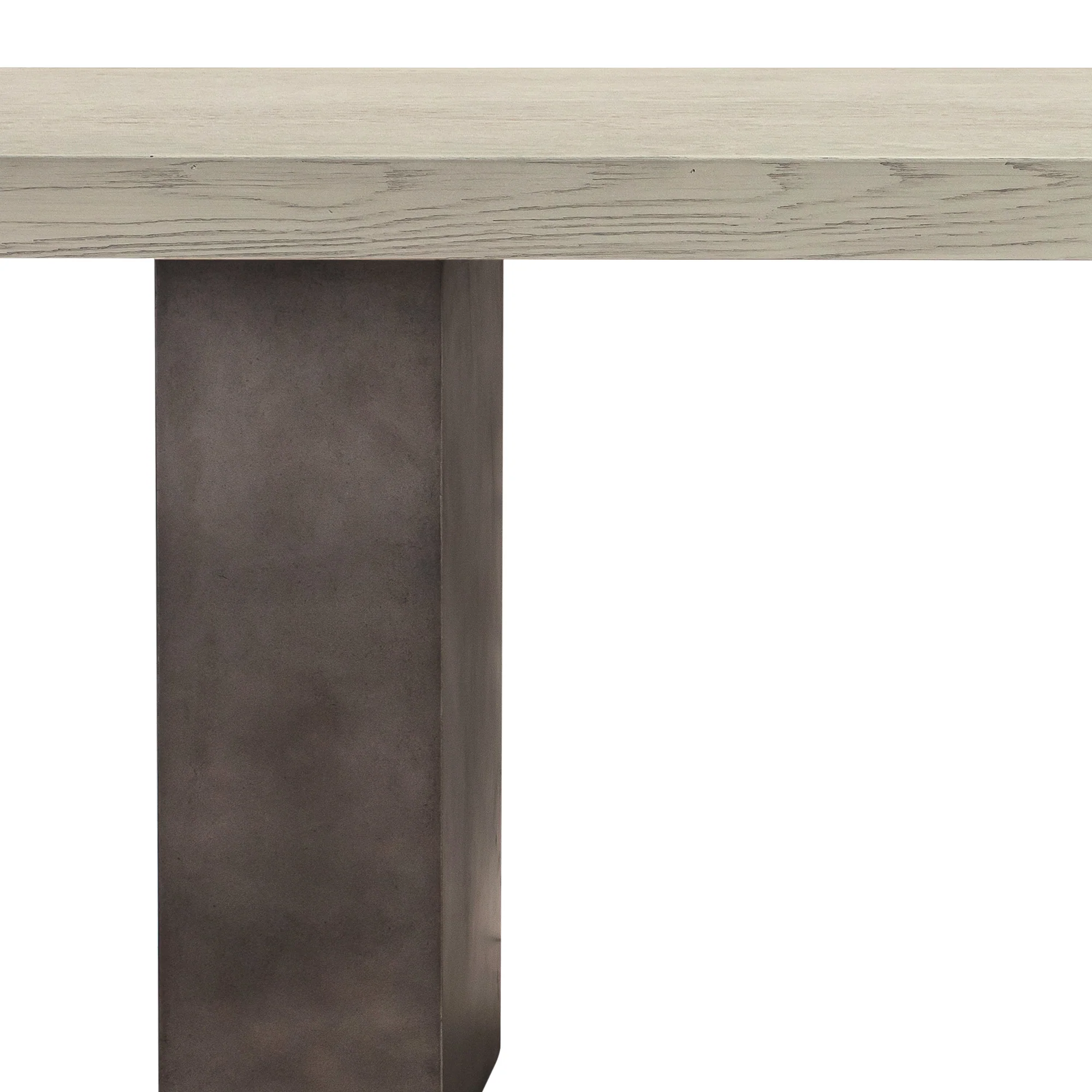 Abbey Concrete and Grey Oak Wood Coffee Table By Armen Living - Image 4