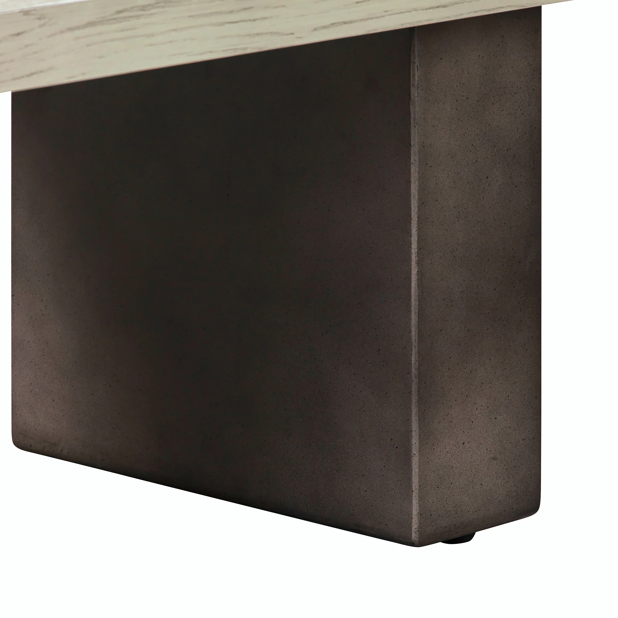 Abbey Concrete and Grey Oak Wood Coffee Table By Armen Living - Image 7