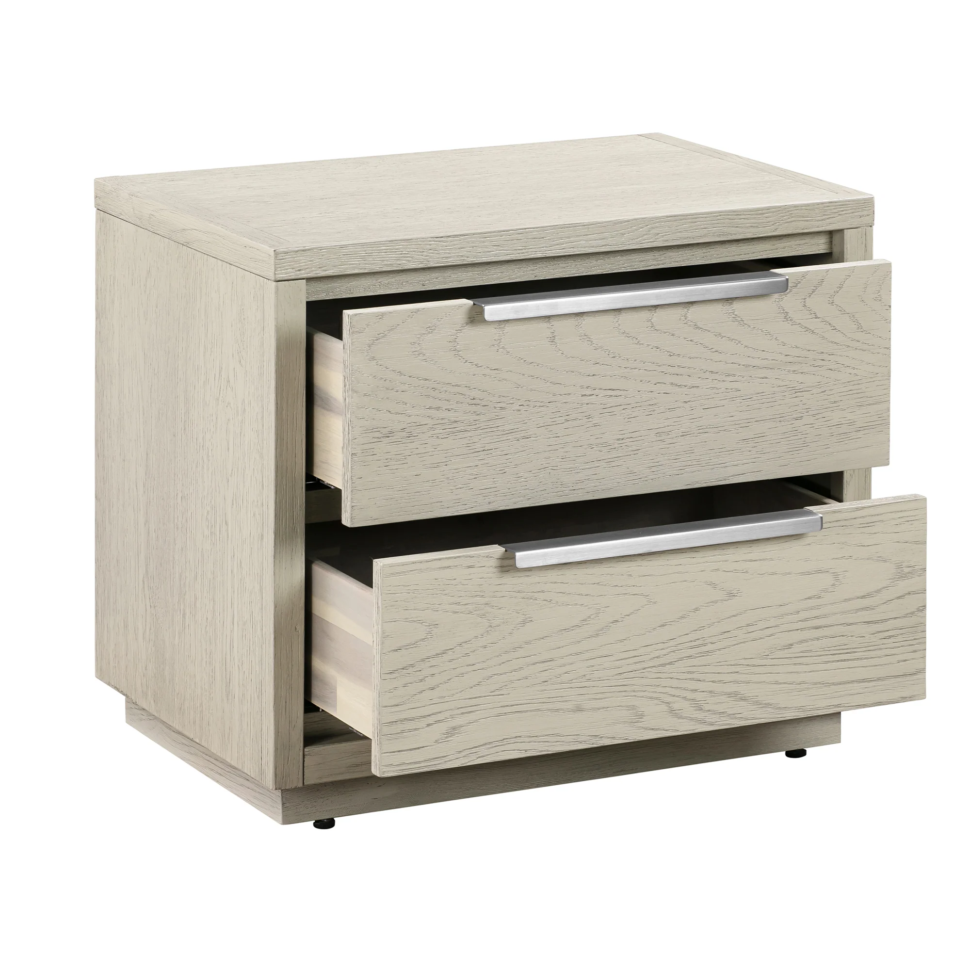 Abbey Queen 3 Piece Bedroom Set in Grey Oak Wood By Armen Living - Image 6