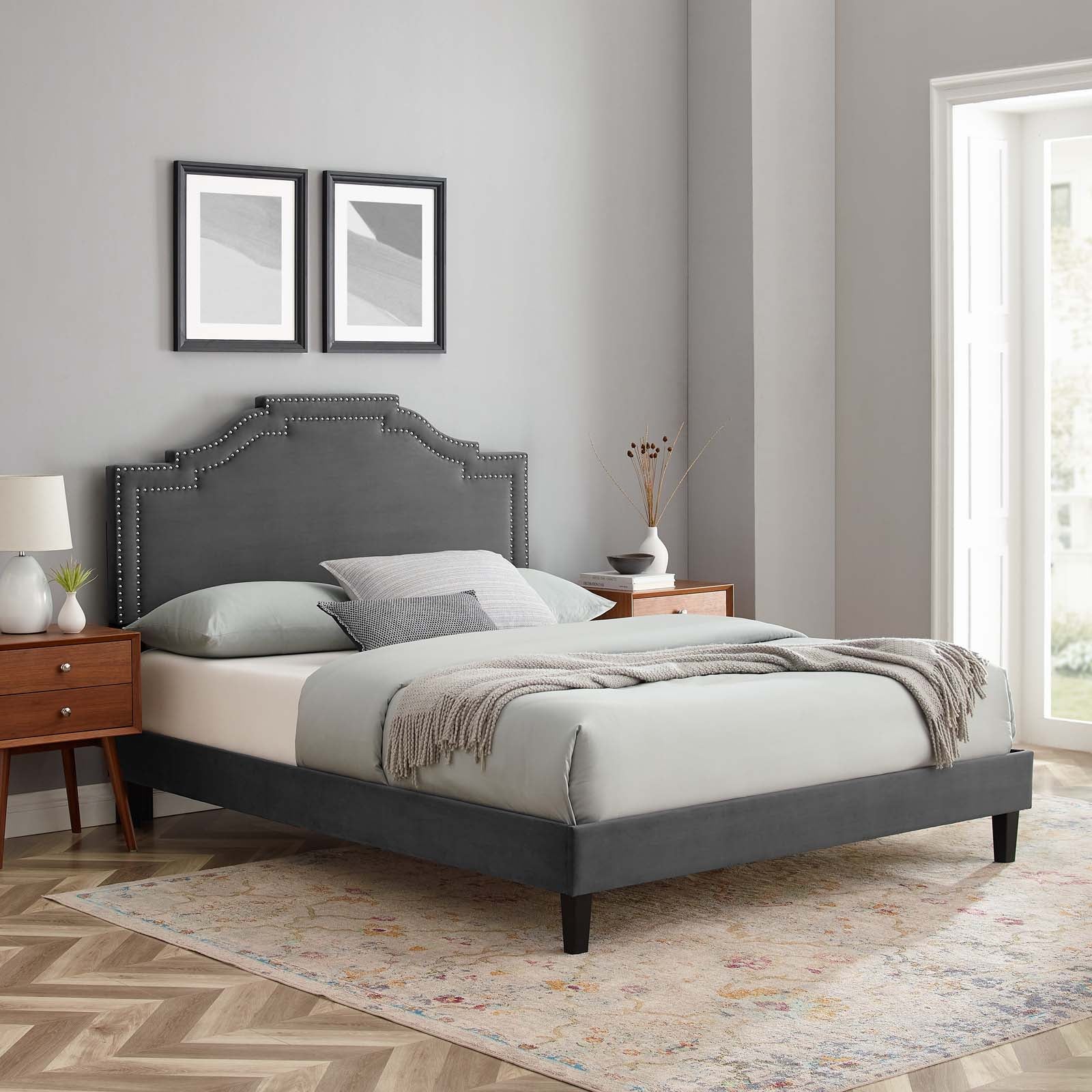 Adelaide Performance Velvet Full Platform Bed By Modway - MOD-6858