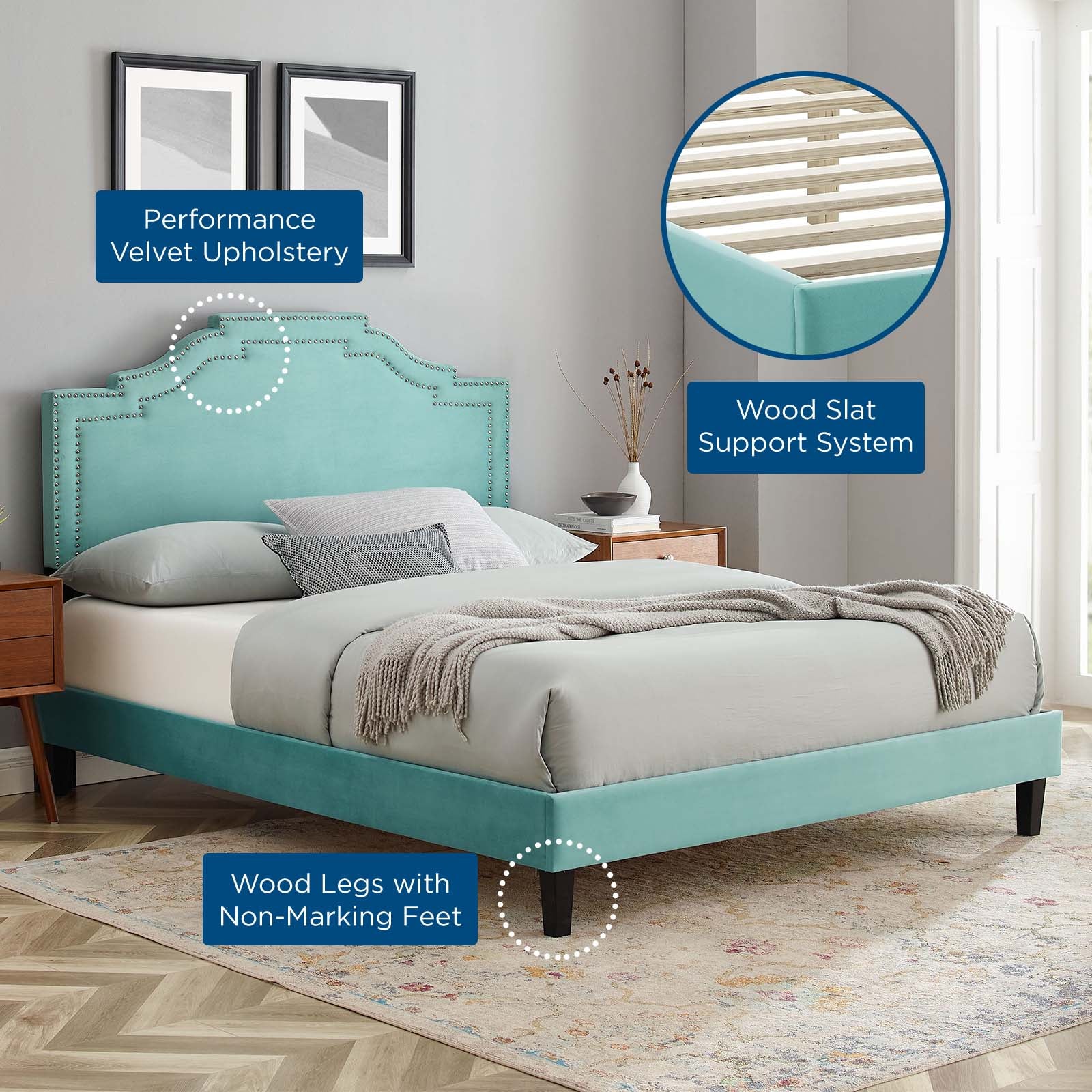 Adelaide Performance Velvet Full Platform Bed By Modway - MOD-6858 - Image 44