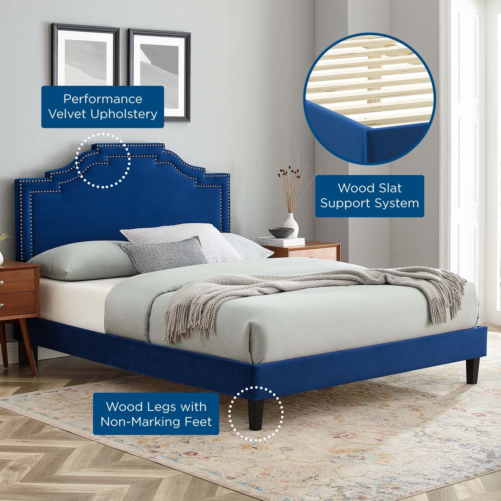 Adelaide Performance Velvet Full Platform Bed By Modway - MOD-6858 - Image 57