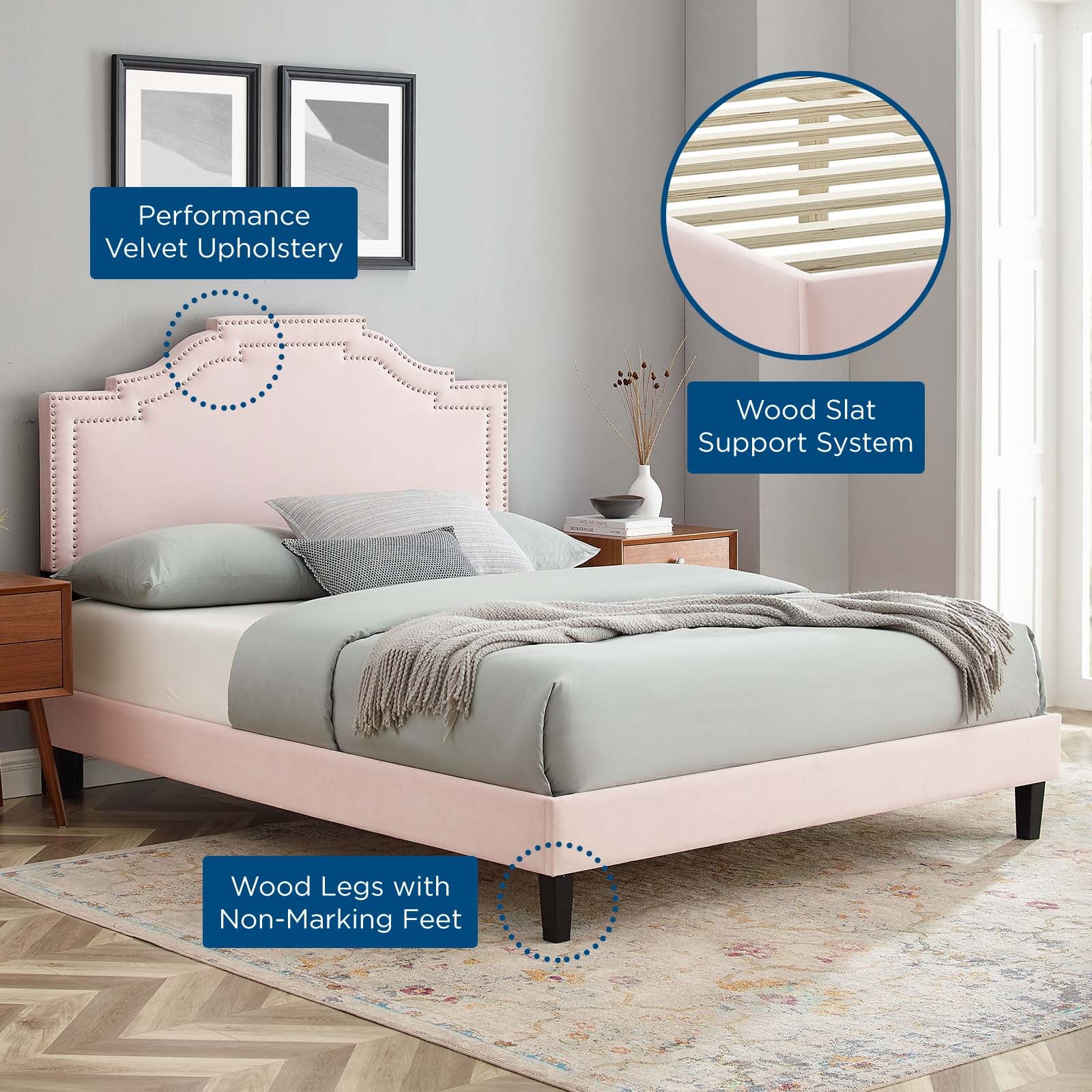 Adelaide Performance Velvet Full Platform Bed By Modway - MOD-6858 - Image 70