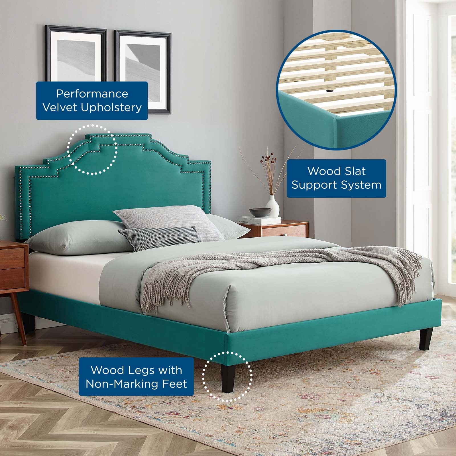Adelaide Performance Velvet Full Platform Bed By Modway - MOD-6858 - Image 83
