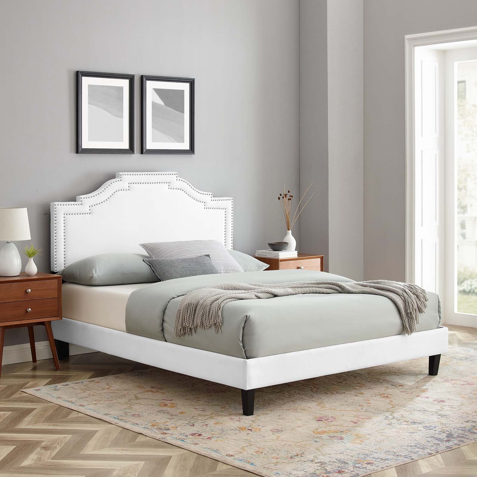 Adelaide Performance Velvet King Platform Bed By Modway - MOD-6864 - Image 97