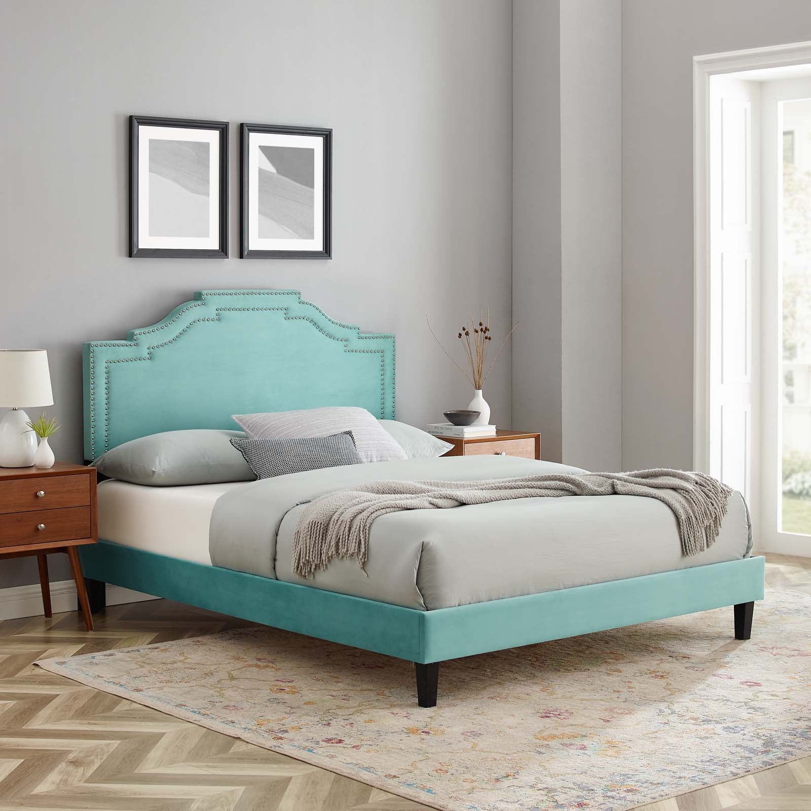 Adelaide Performance Velvet Twin Platform Bed By Modway - MOD-6852 - Image 45