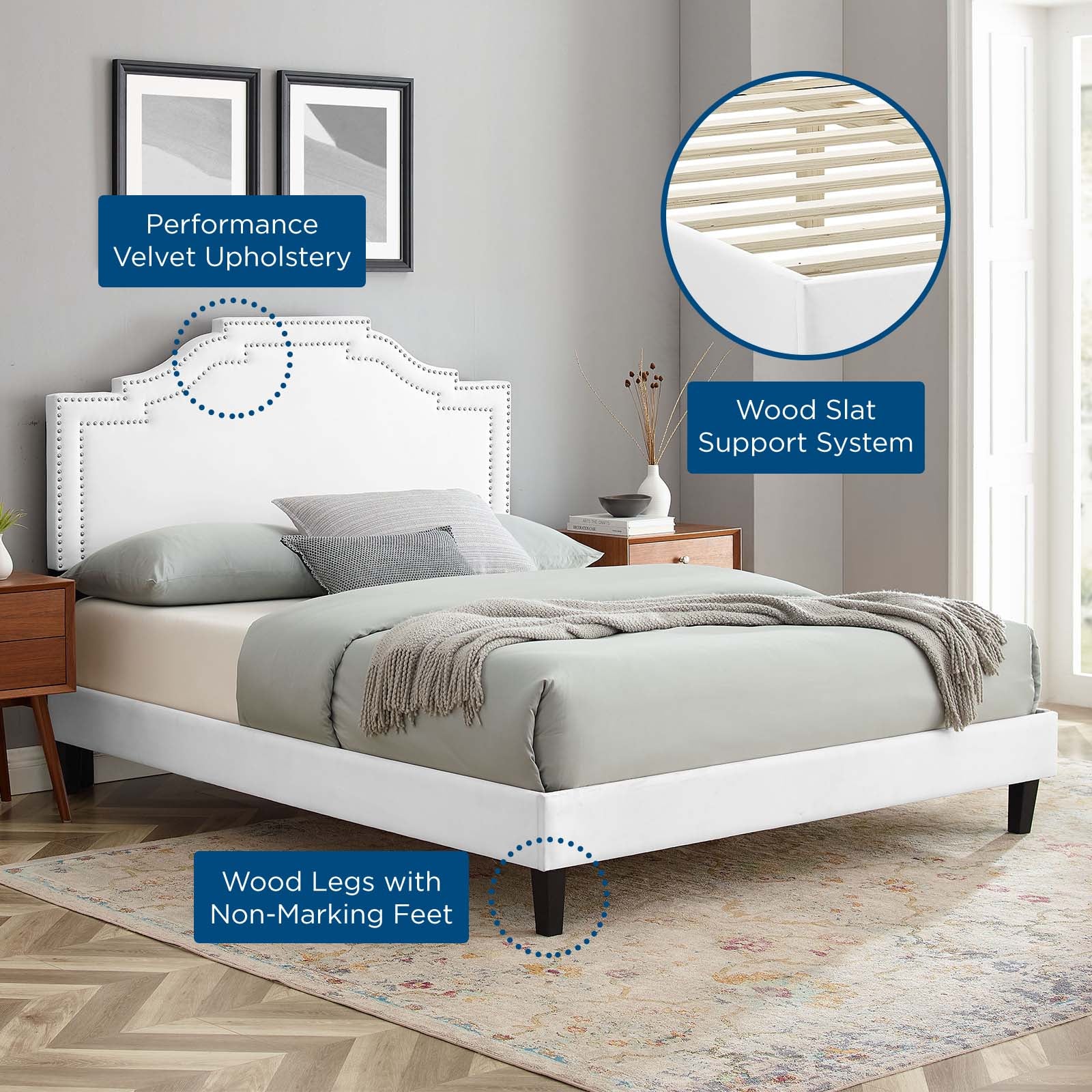 Adelaide Performance Velvet Twin Platform Bed By Modway - MOD-6852 - Image 96