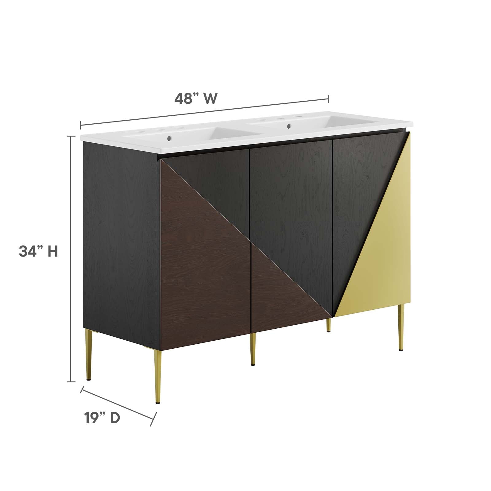 Alchemist 48" Double Sink Bathroom Vanity By Modway - EEI-6468 - Image 5