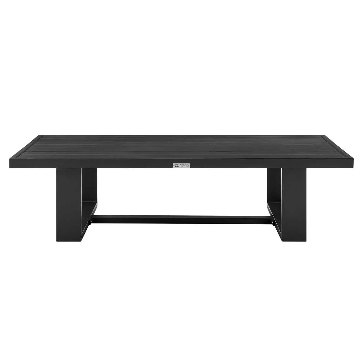 Alegria 4 Piece Outdoor Black Aluminum & Rope Conversation Set with Light Gray Fabric Cushions By Armen Living - Image 7