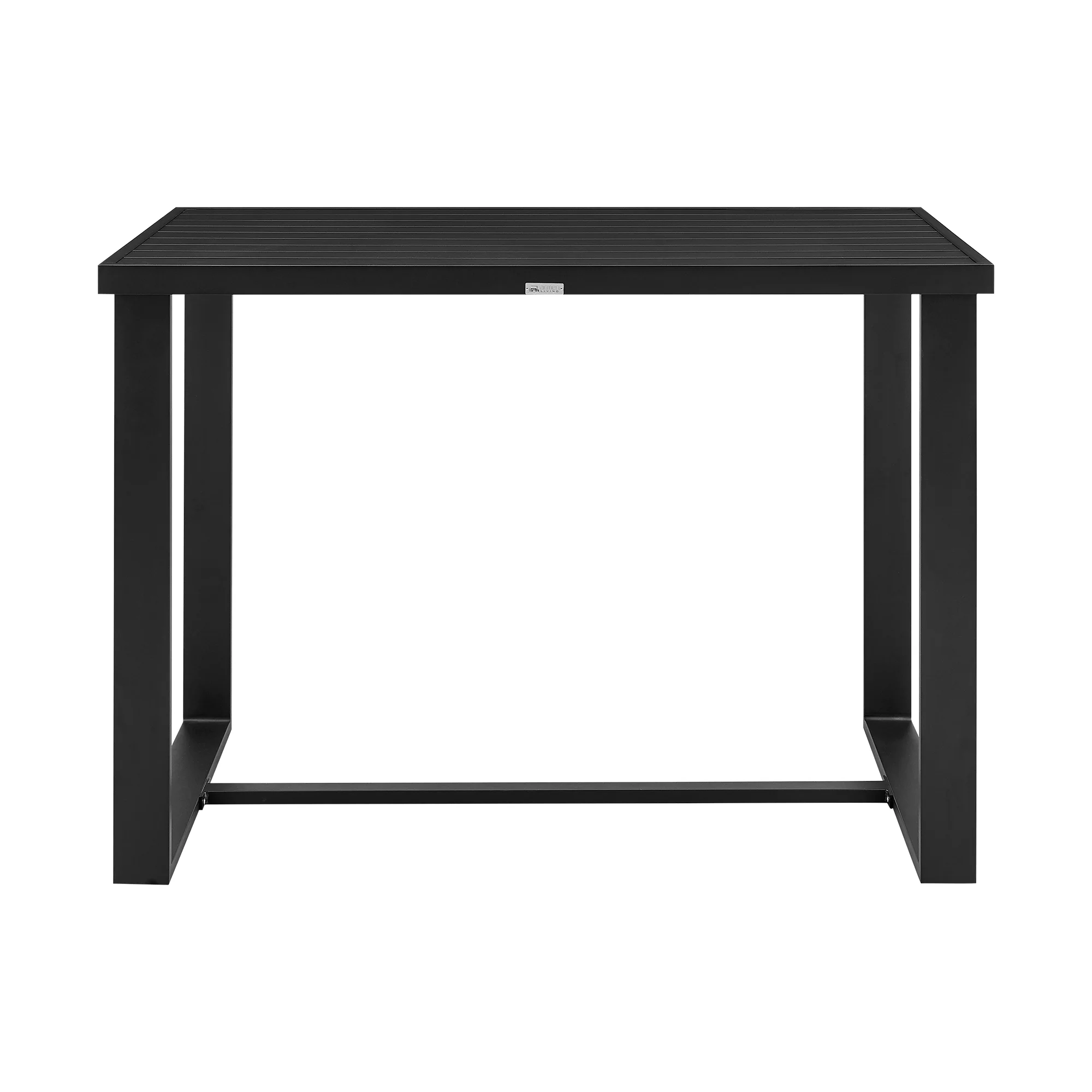Alegria Outdoor Patio Bar Height Dining Table in Aluminum By Armen Living - Image 3