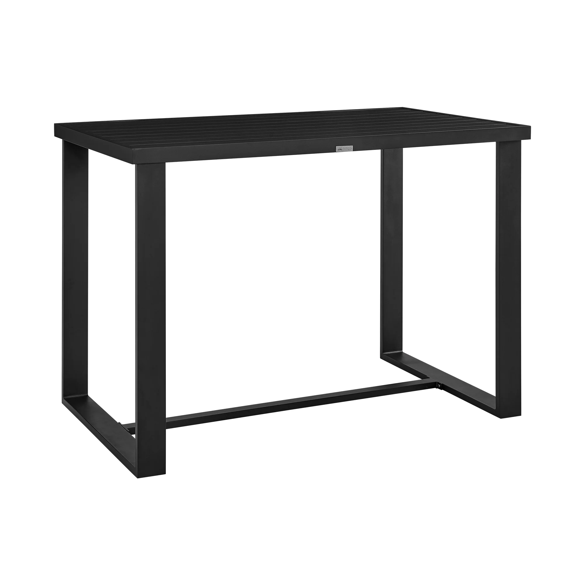 Alegria Outdoor Patio Bar Height Dining Table in Aluminum By Armen Living - Image 4