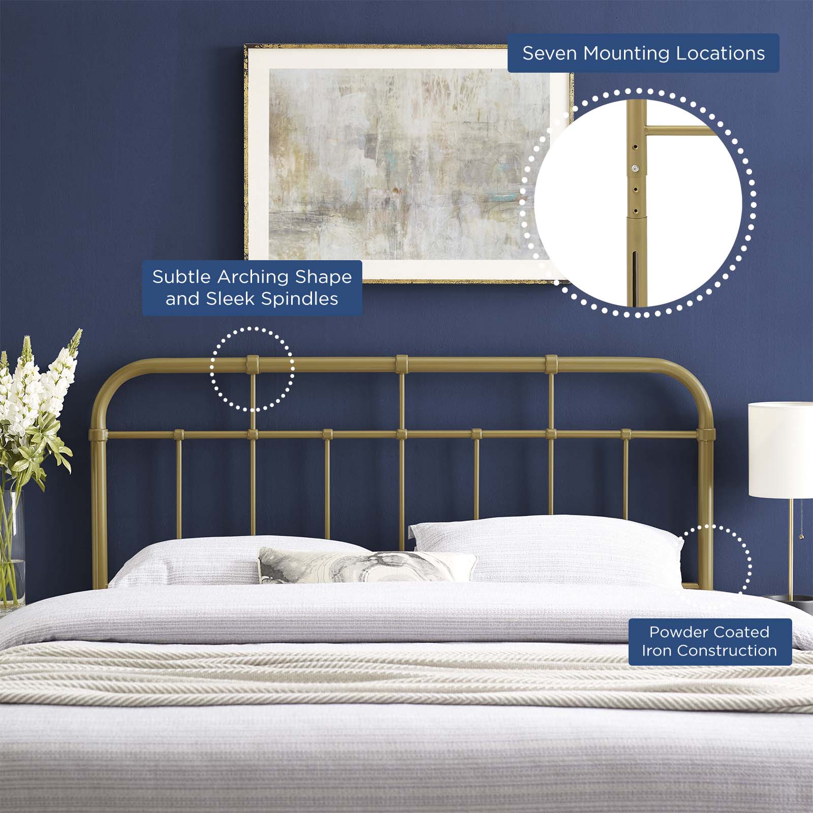 Alessia Queen Metal Headboard By Modway - MOD-6162 - Image 10