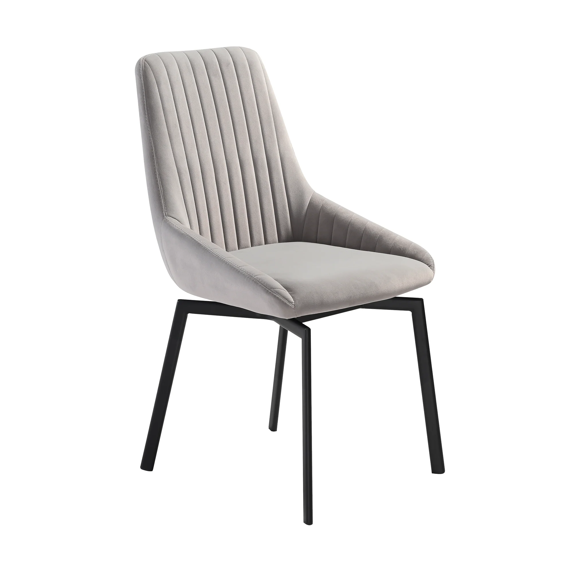 Alora Susie Extendable 7 Piece Dining Set with Gray Fabric Chairs By Armen Living - Image 3