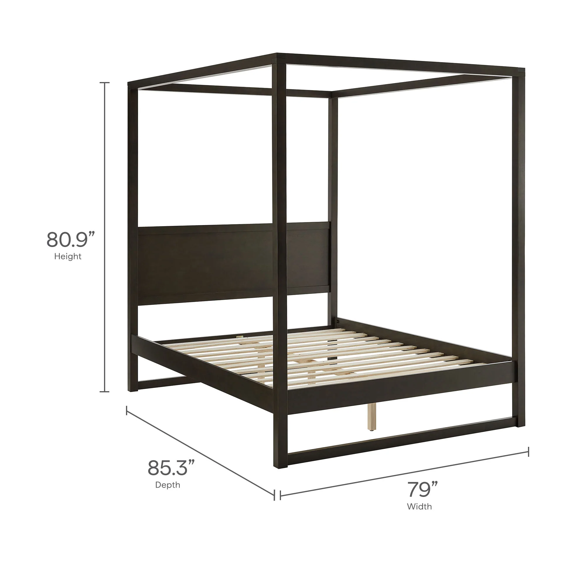 Alva King Wood Canopy Platform Bed by Modway - Image 20