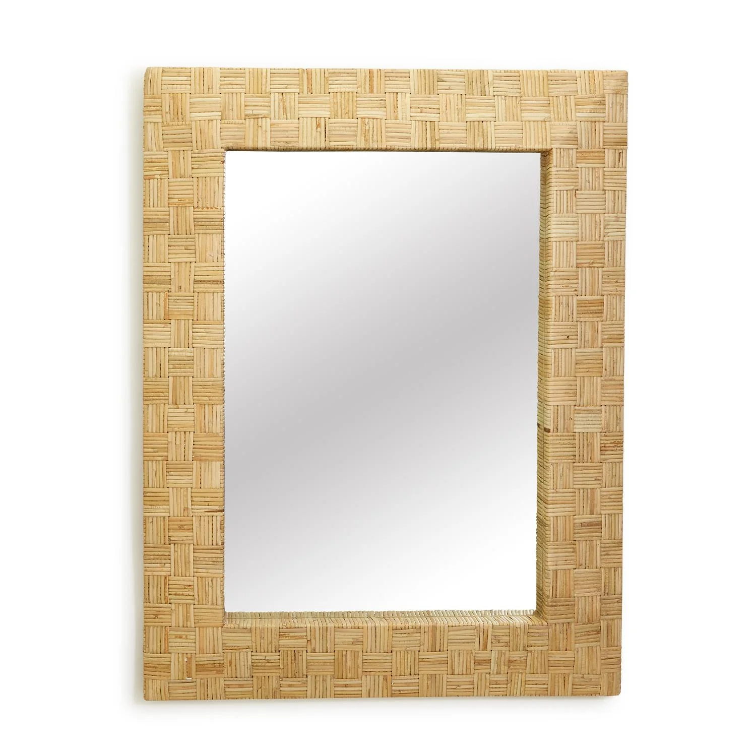 Amanyara Hand Woven Rectangle Rattan Wall Mirror By Two's Company