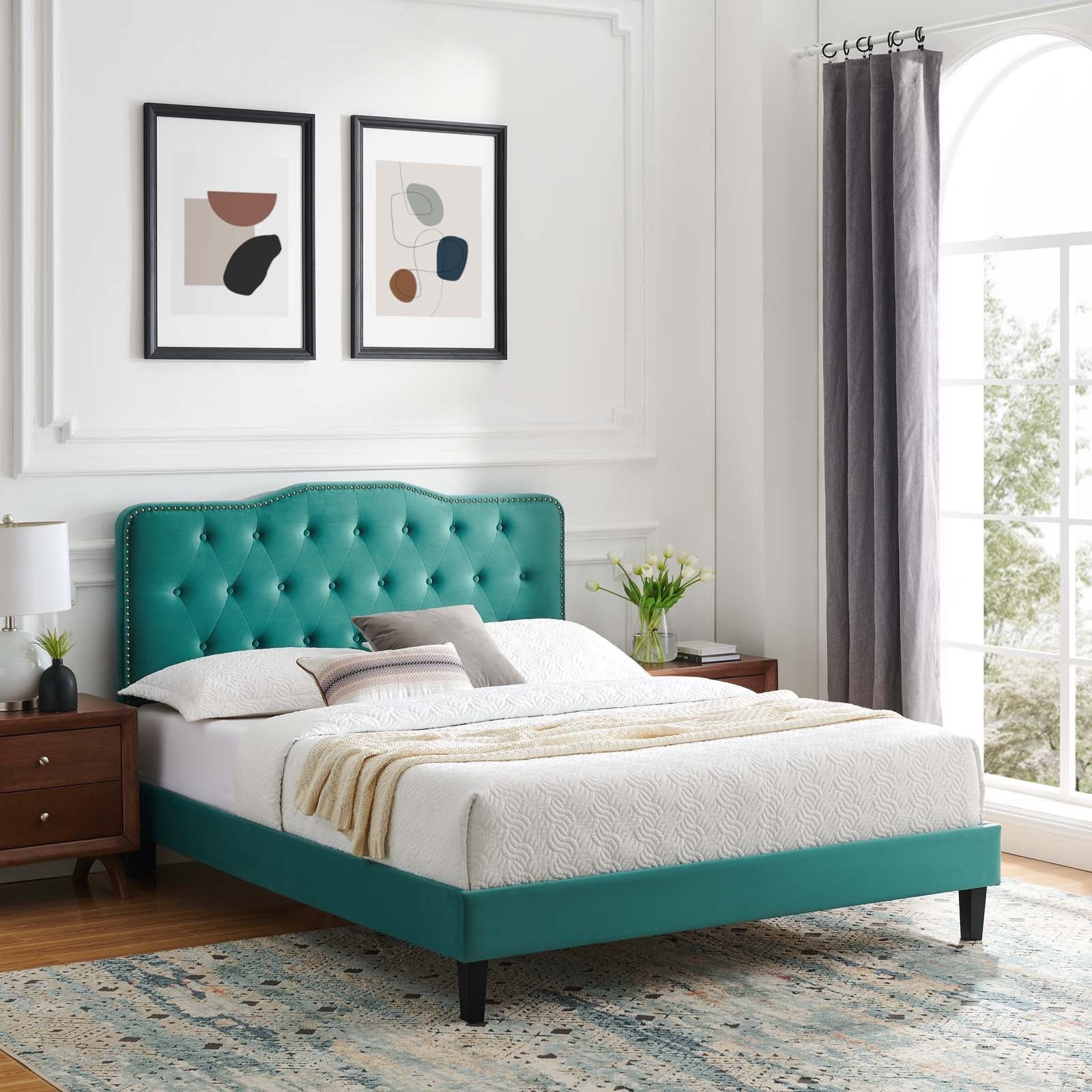 Amber Tufted Performance Velvet King Platform Bed By Modway - MOD-6786 - Image 91