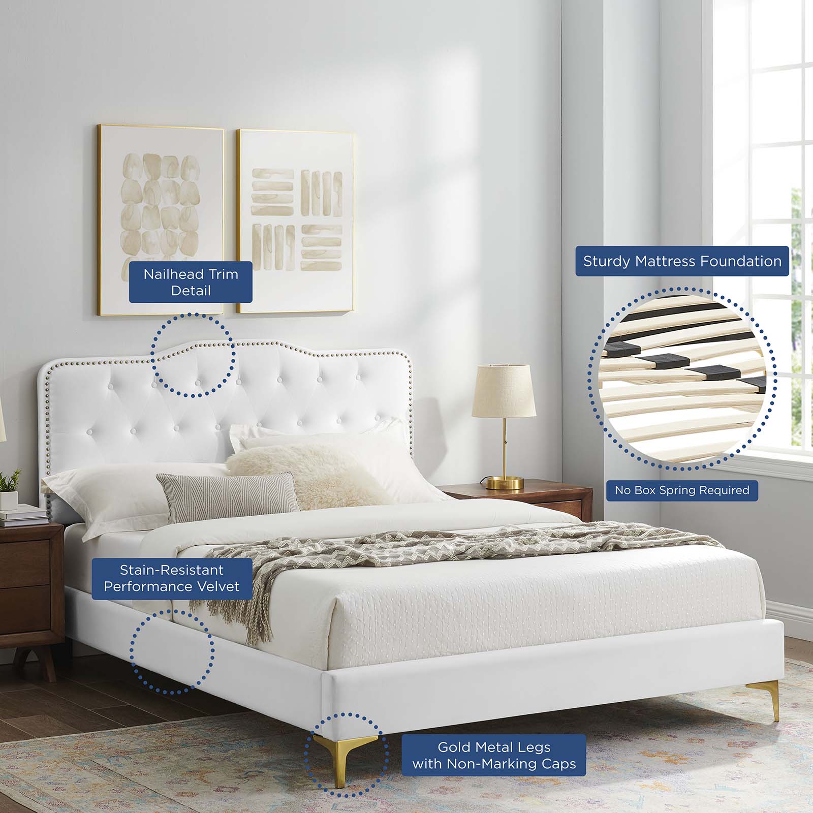 Amber Tufted Performance Velvet Twin Platform Bed By Modway - MOD-6778 - Image 112