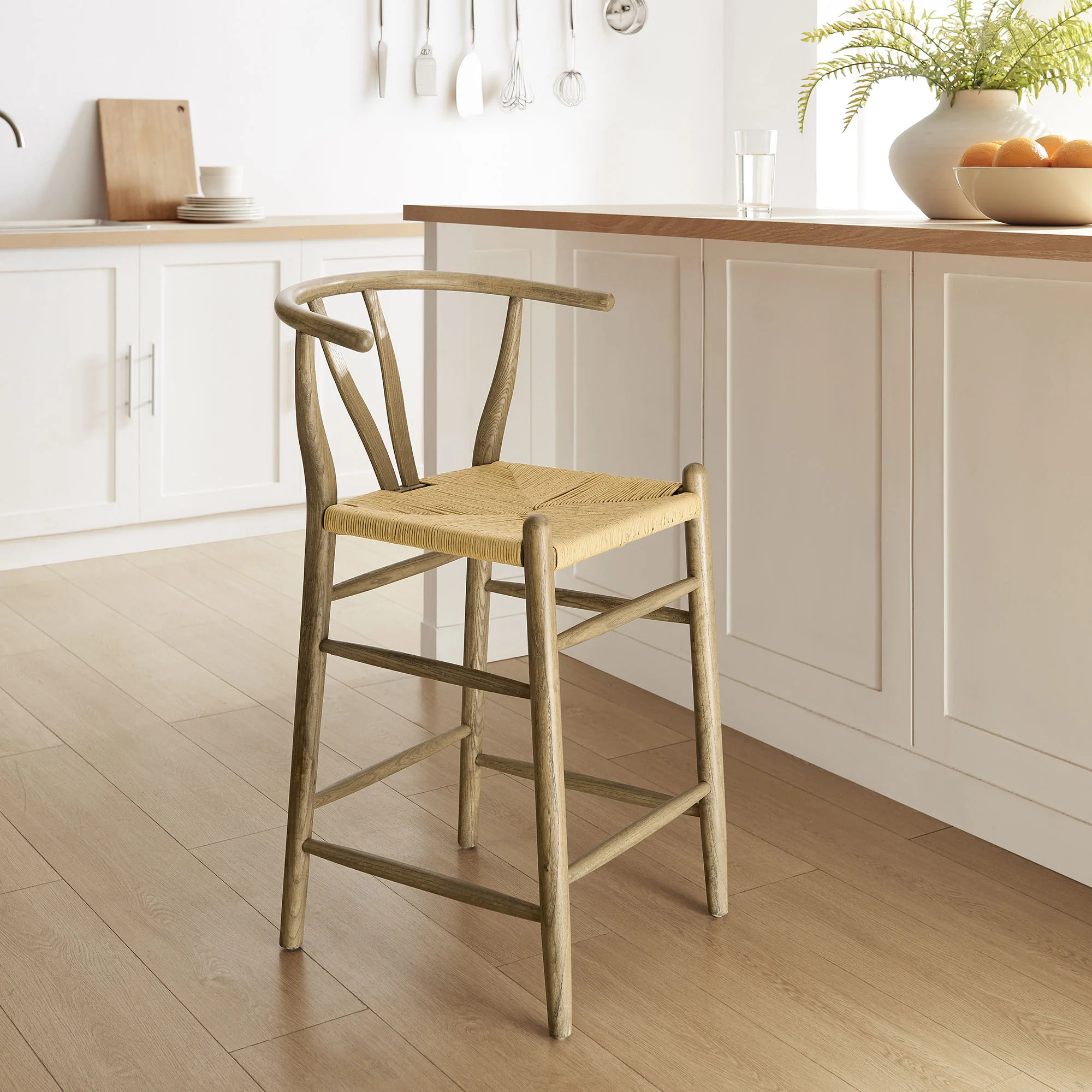 Amish Wood Counter Stool by Modway