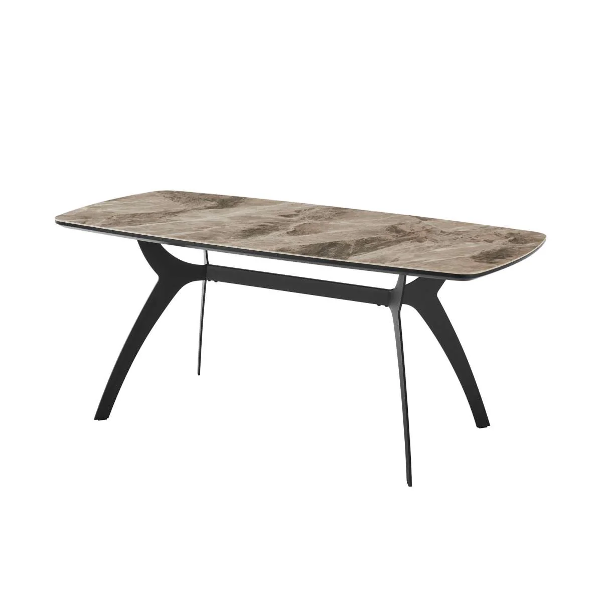Andes and Granada Gray Fabric 7 Piece Rectangular Dining Set By Armen Living - Image 5