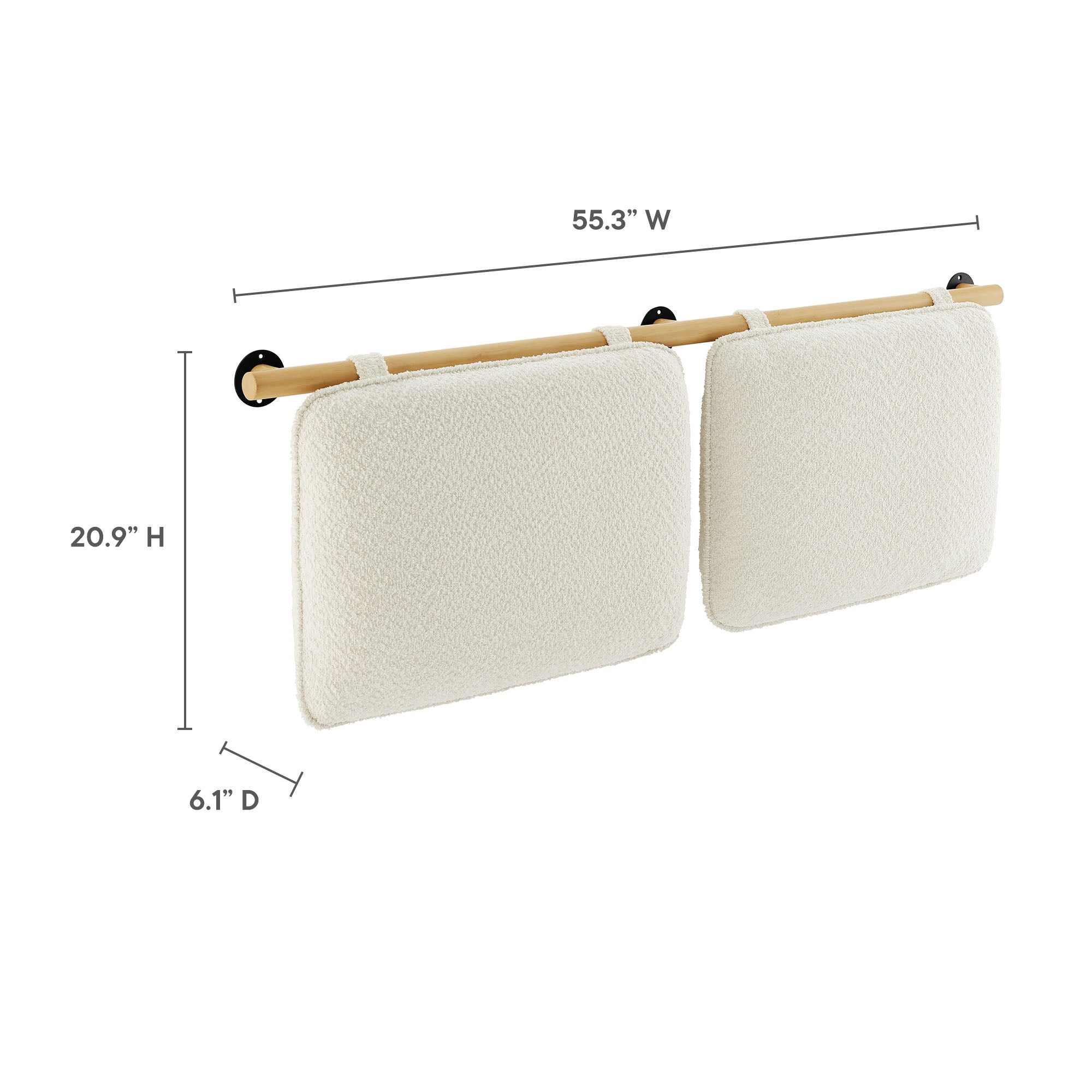 Anela Wall-Mounted Chenille Upholstered Full Headboard by Modway - Image 8