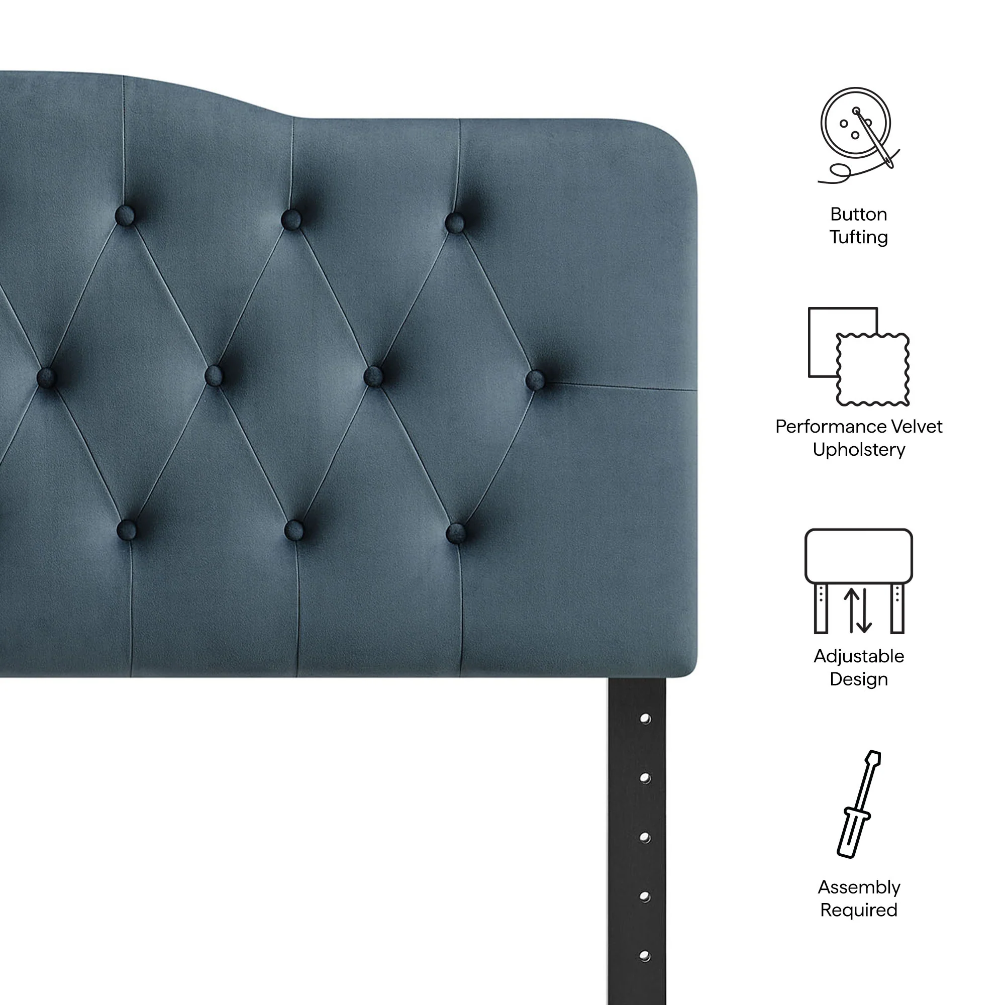 Annabel Stain-Resistant Performance Velvet King Headboard by Modway - Image 15