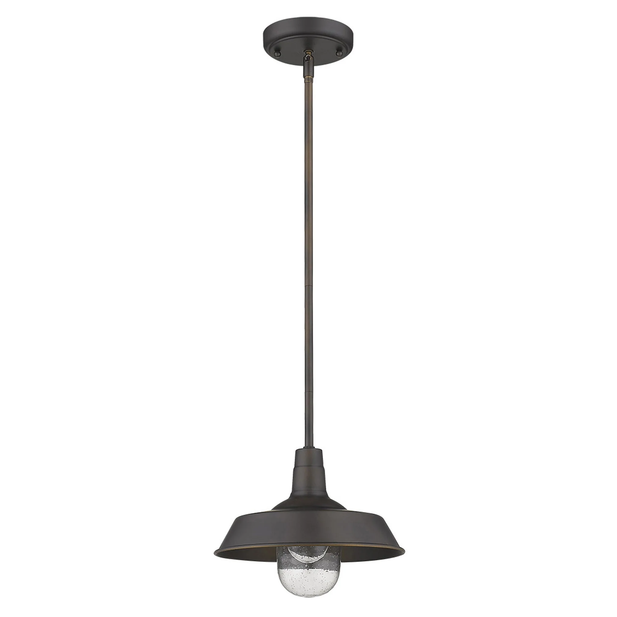 Antique Bronze Shallow Plate Adjustable Pendant Light By Homeroots