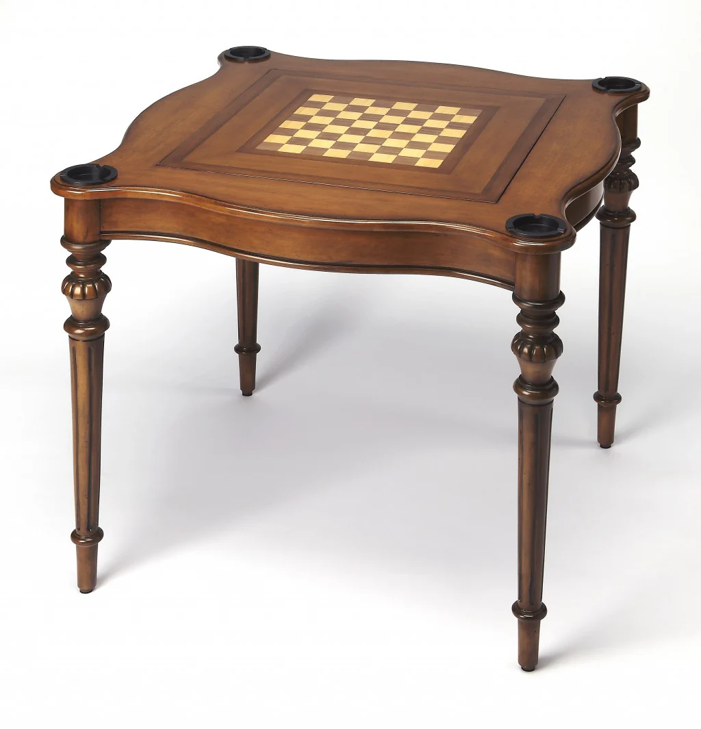 Antique Cherry Multi Game Table By Homeroots - 389893