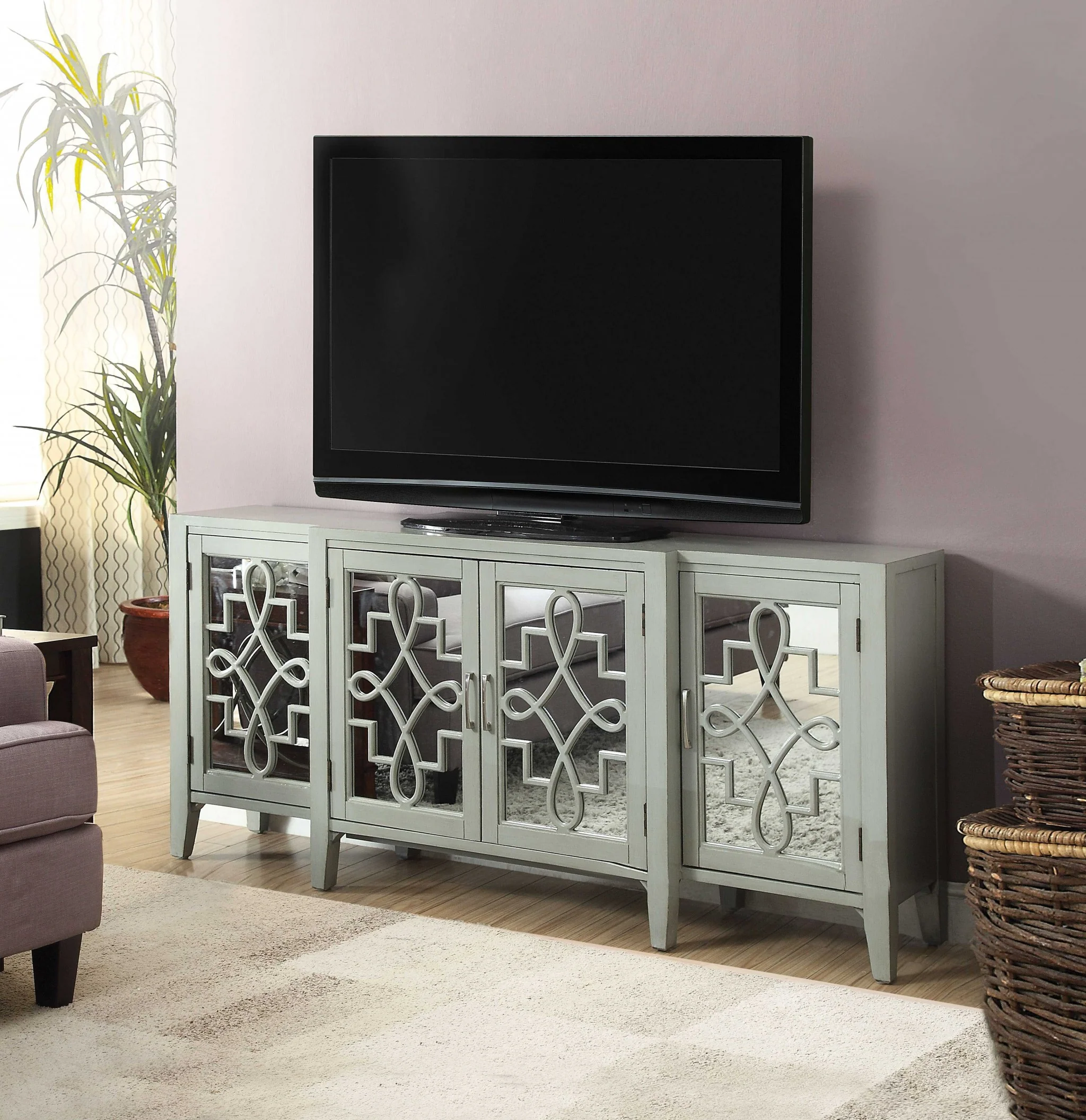 Antique Gray Wood Console Table By Homeroots