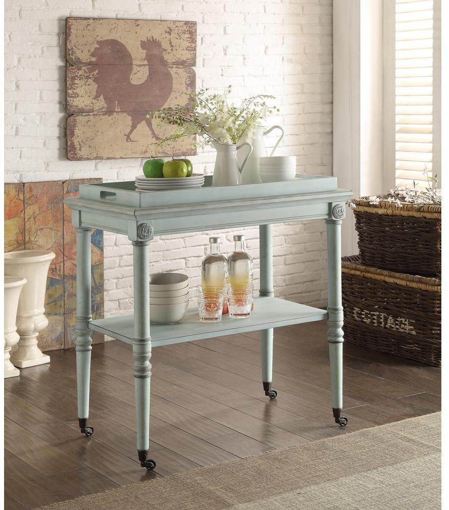 Antique Green Mdf Tray Table By Homeroots